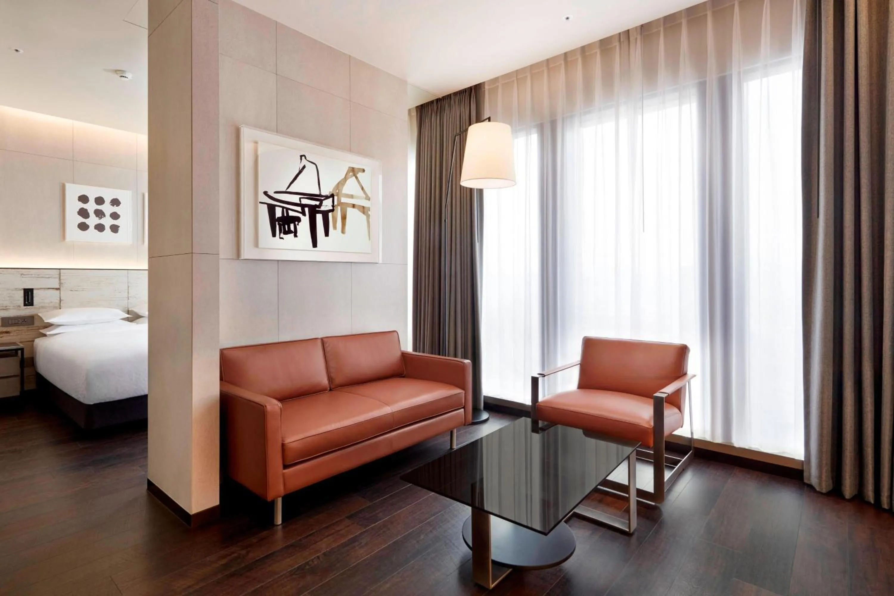 Living room, Bed in Four Points by Sheraton Seoul Gangnam