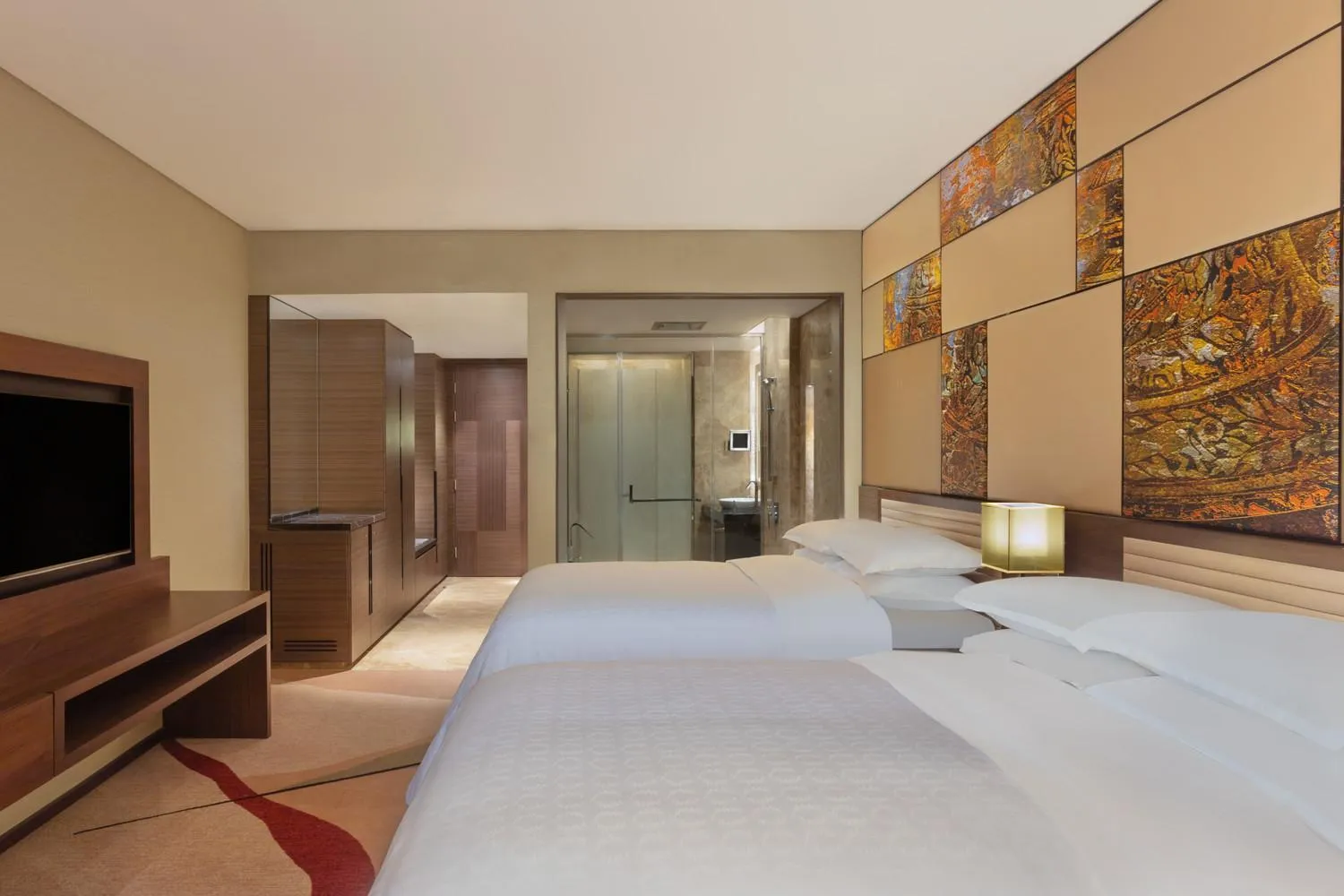 Pool view, Bed in Sheraton Grand Bengaluru Whitefield Hotel & Convention Center