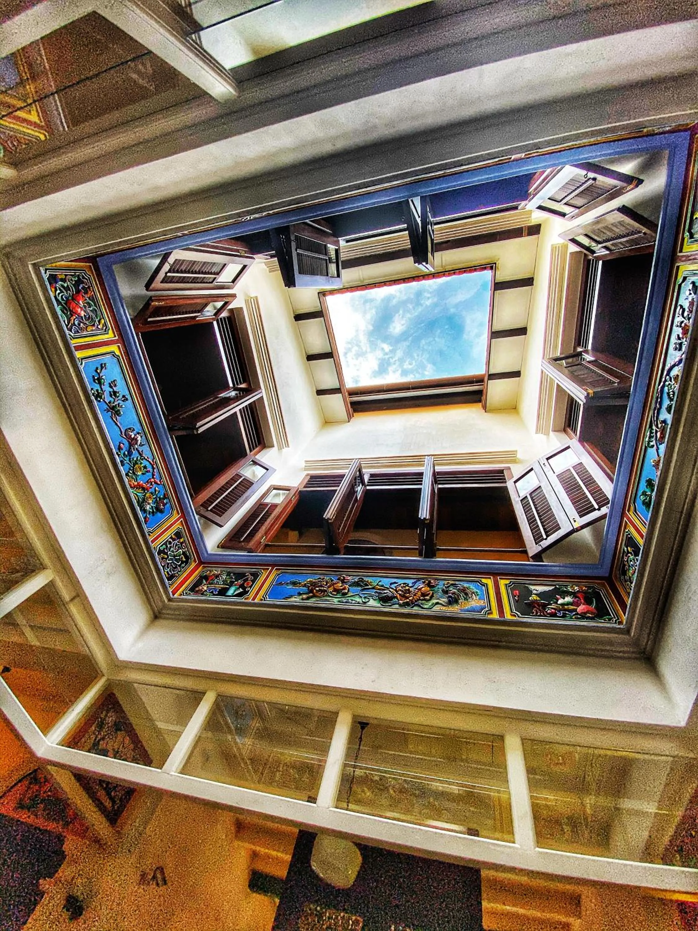 Inner courtyard view in Nam Keng Hotel Penang