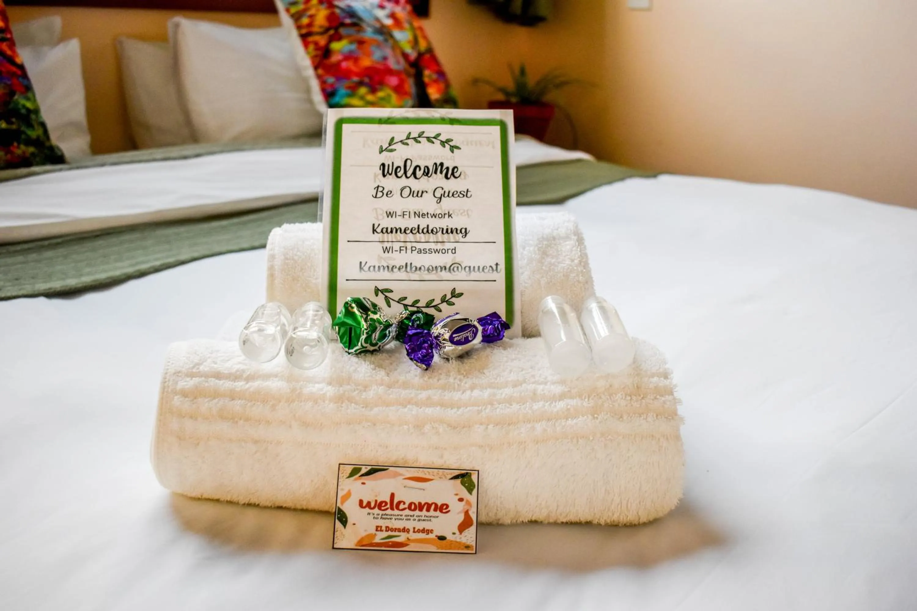 Decorative detail, Bed in Eldorado Lodge CC