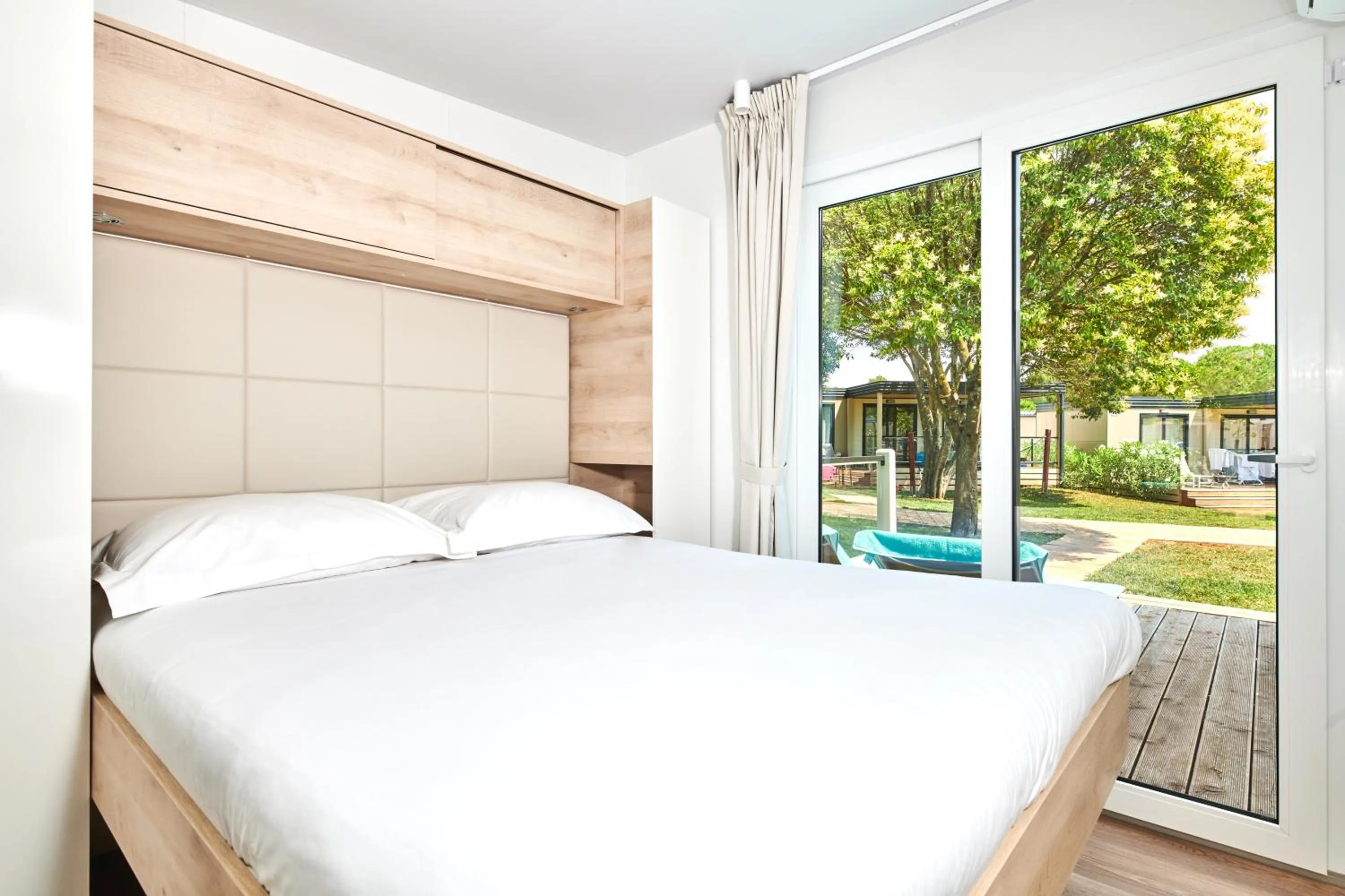 Bed in Camping Stella Maris Mobile Homes