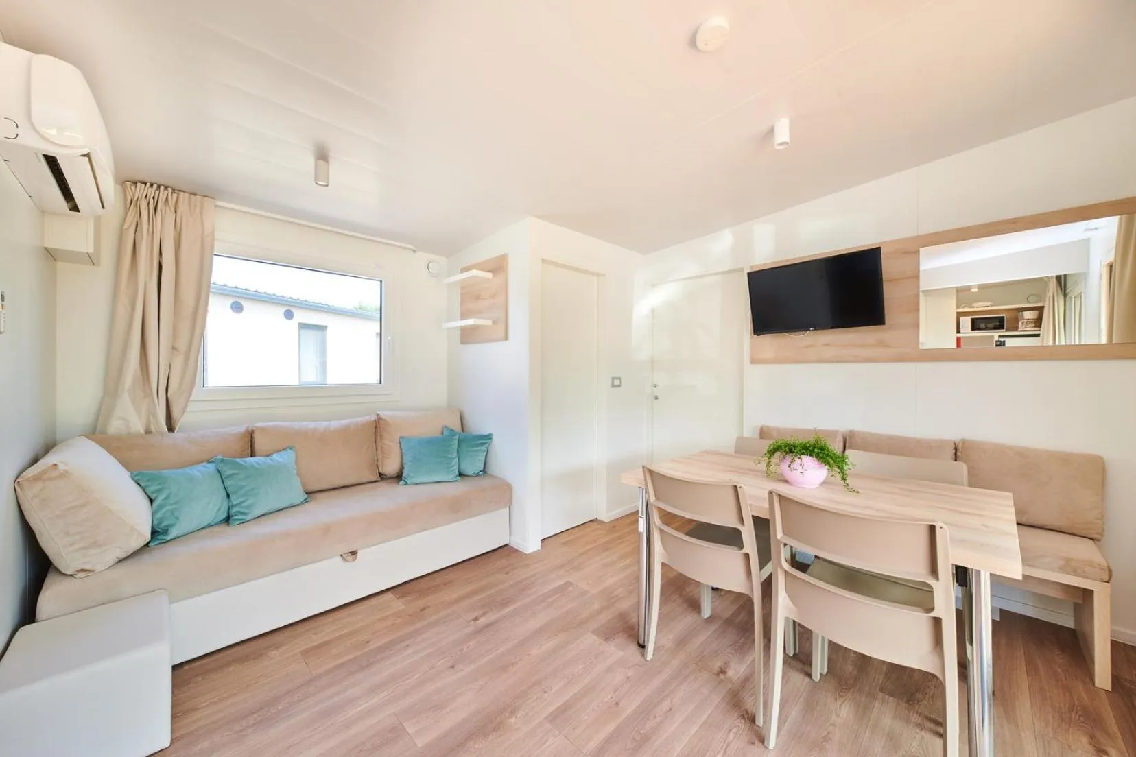 Living room in Camping Stella Maris Mobile Homes