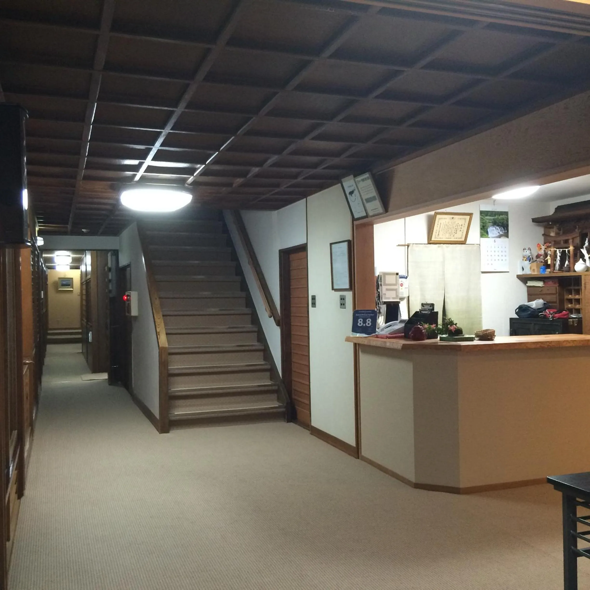 Lobby or reception in Jizokan Matsuya Ryokan