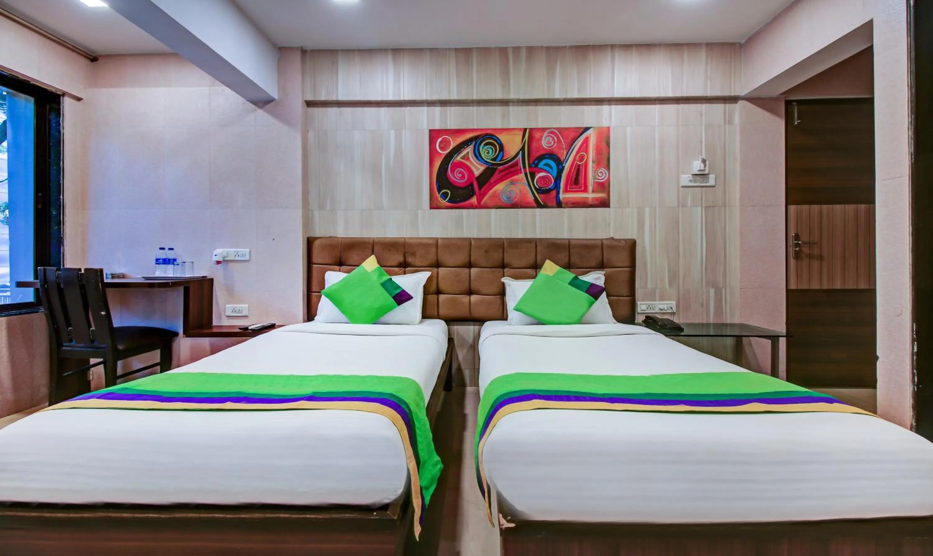 Bedroom, Bed in Treebo Lake Bloom Powai