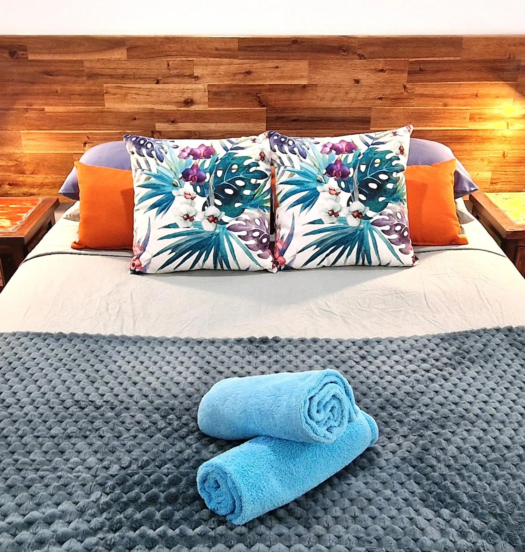 Bed in Rainforest Motel