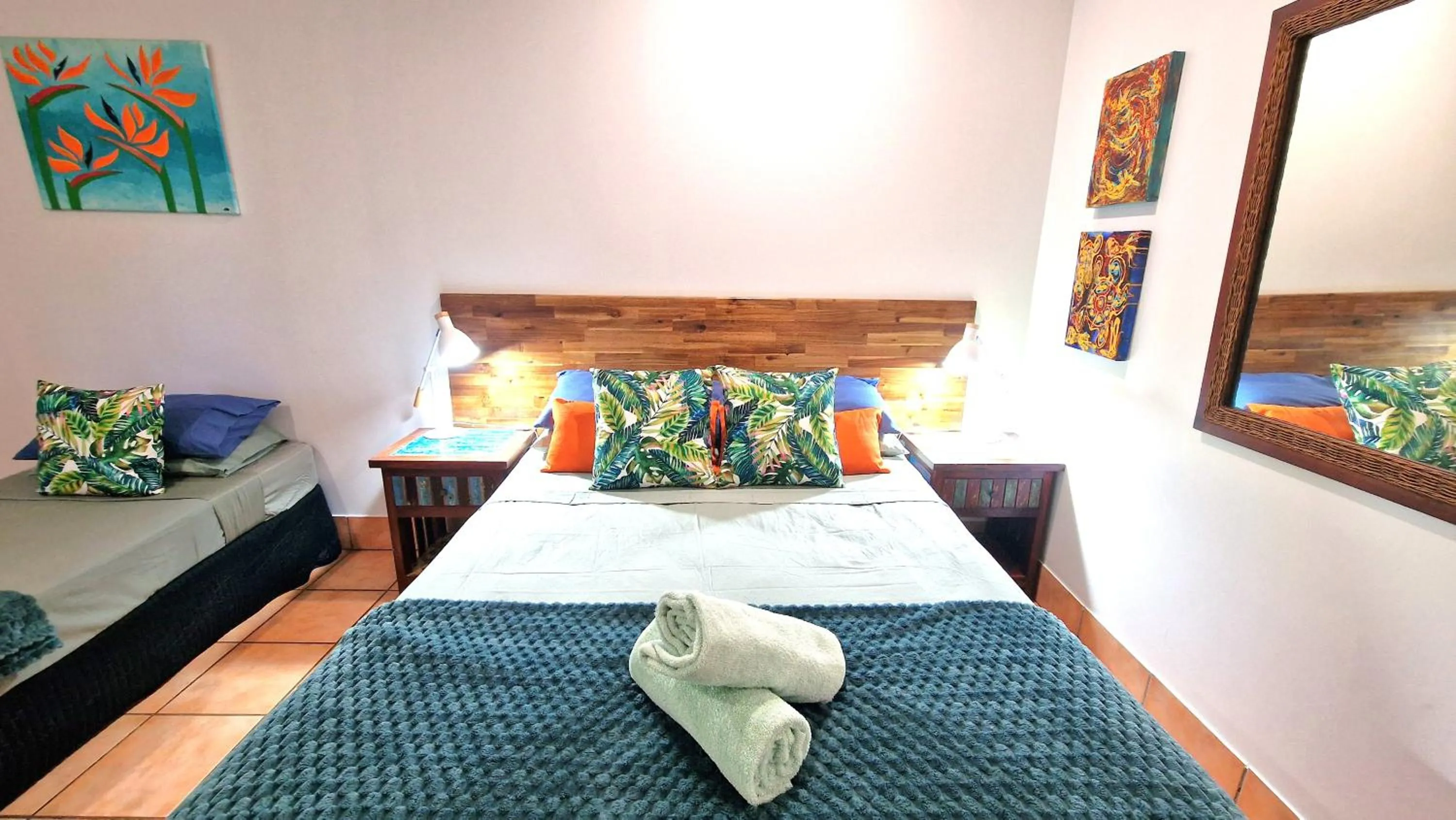 Bed in Rainforest Motel