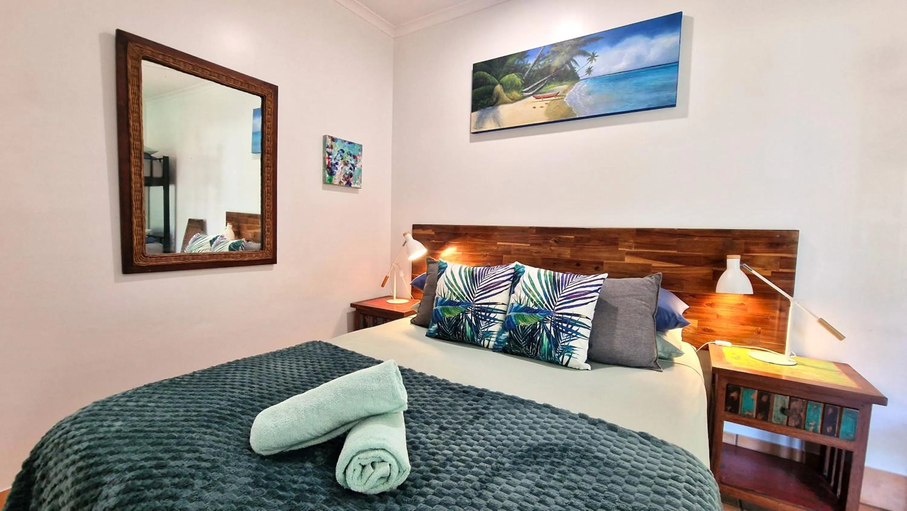 Bed in Rainforest Motel