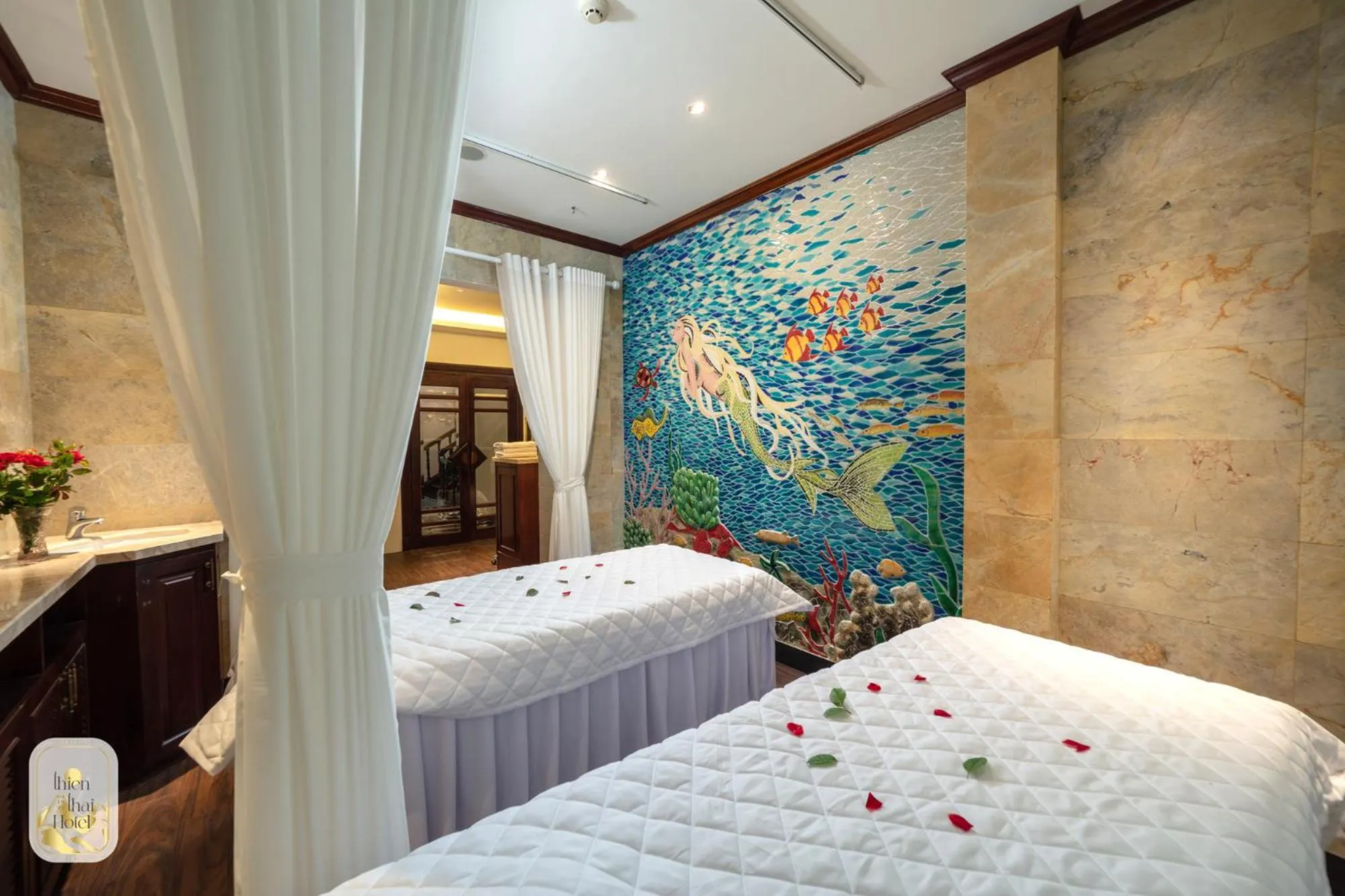 Spa and wellness centre/facilities, Bed in Thien Thai Hotel & Spa