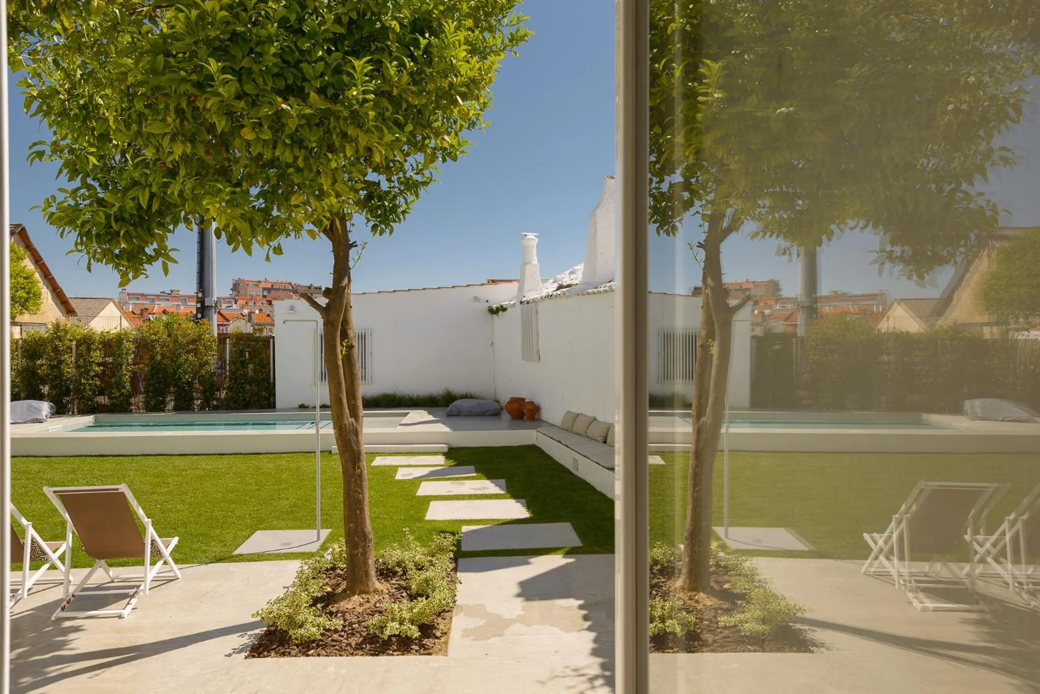 Pool view in Dona Graca Lisbon Apartments