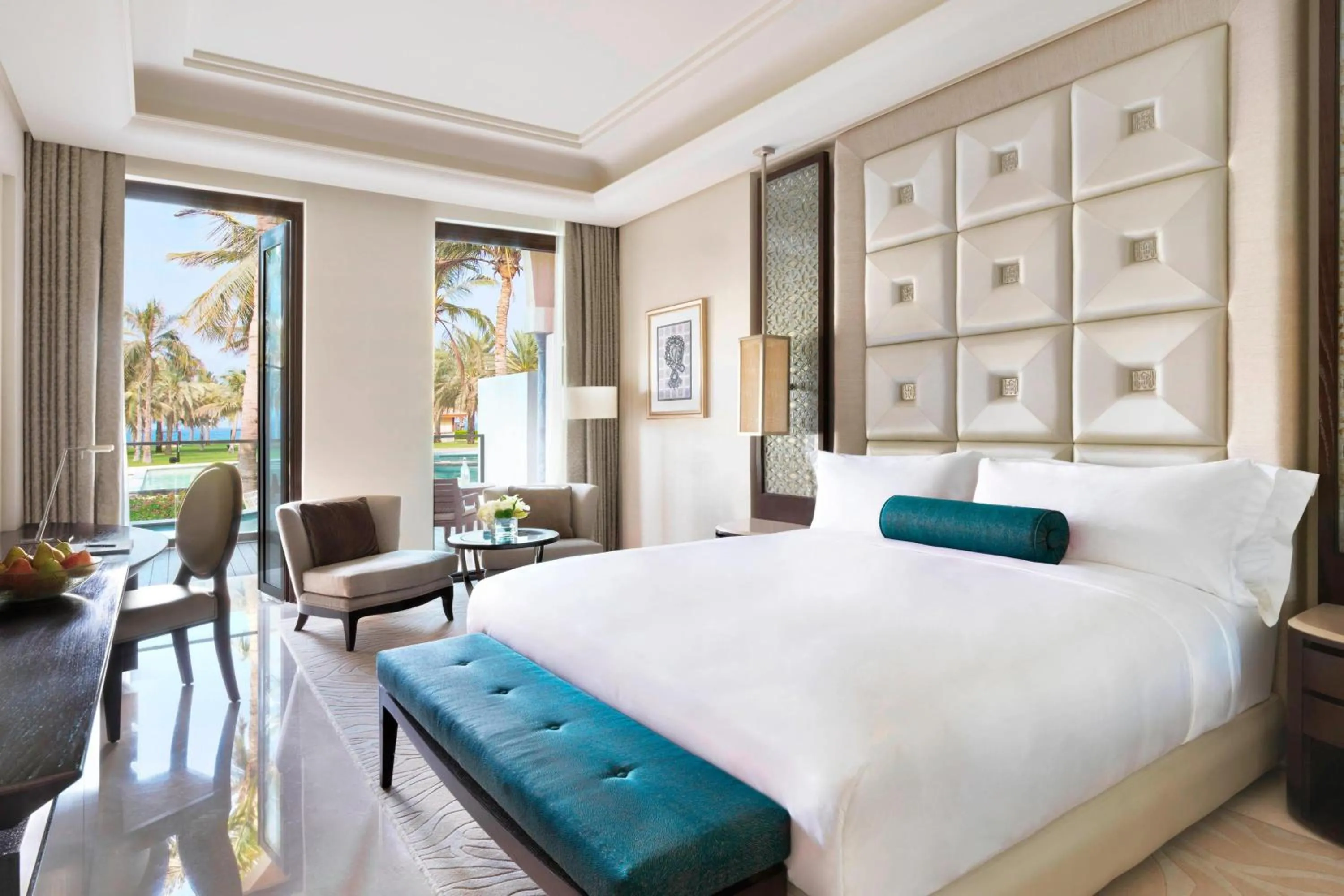 Photo of the whole room, Bed in Al Bustan Palace, a Ritz-Carlton Hotel