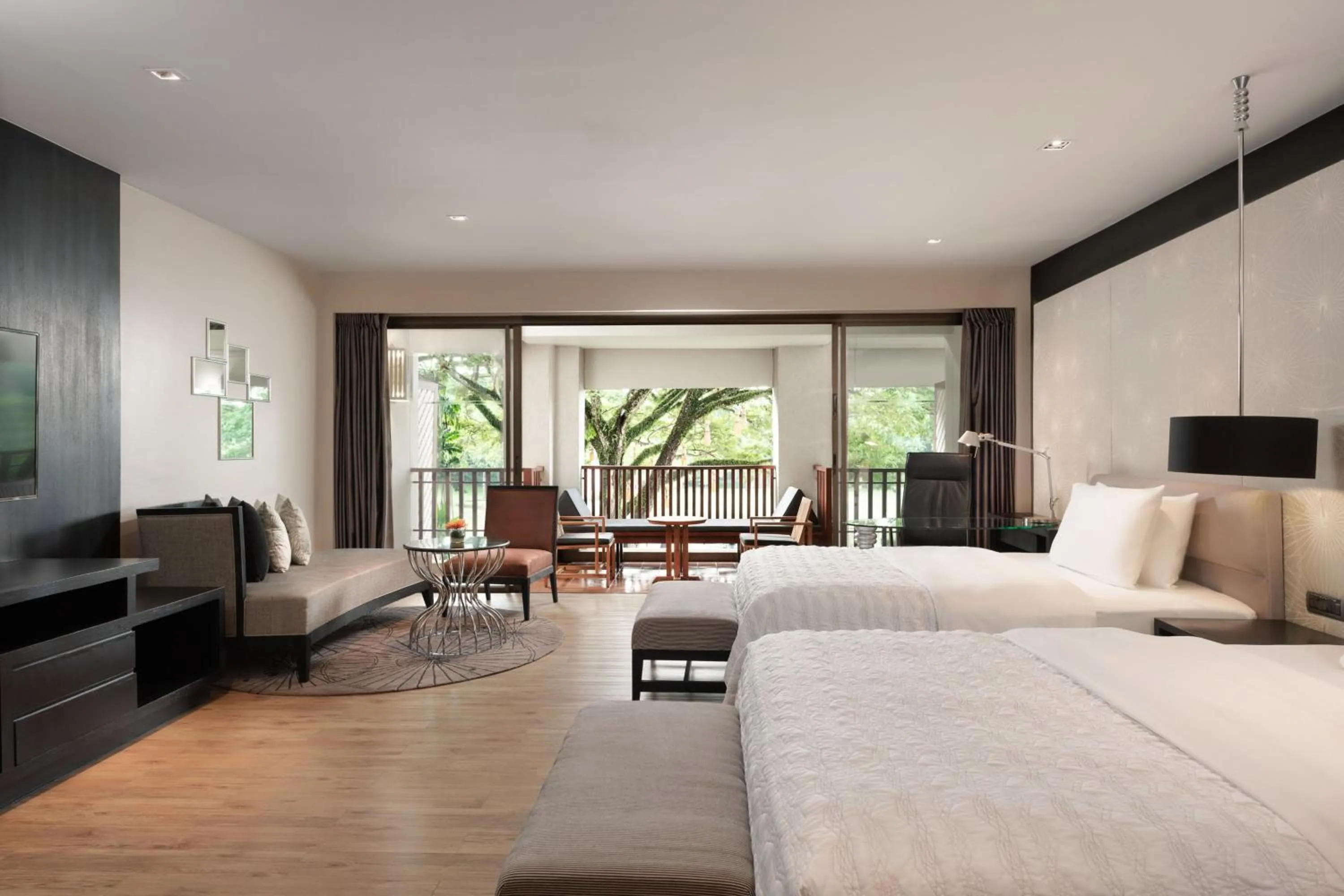 Swimming pool, Bed in Le Meridien Chiang Rai Resort, Thailand