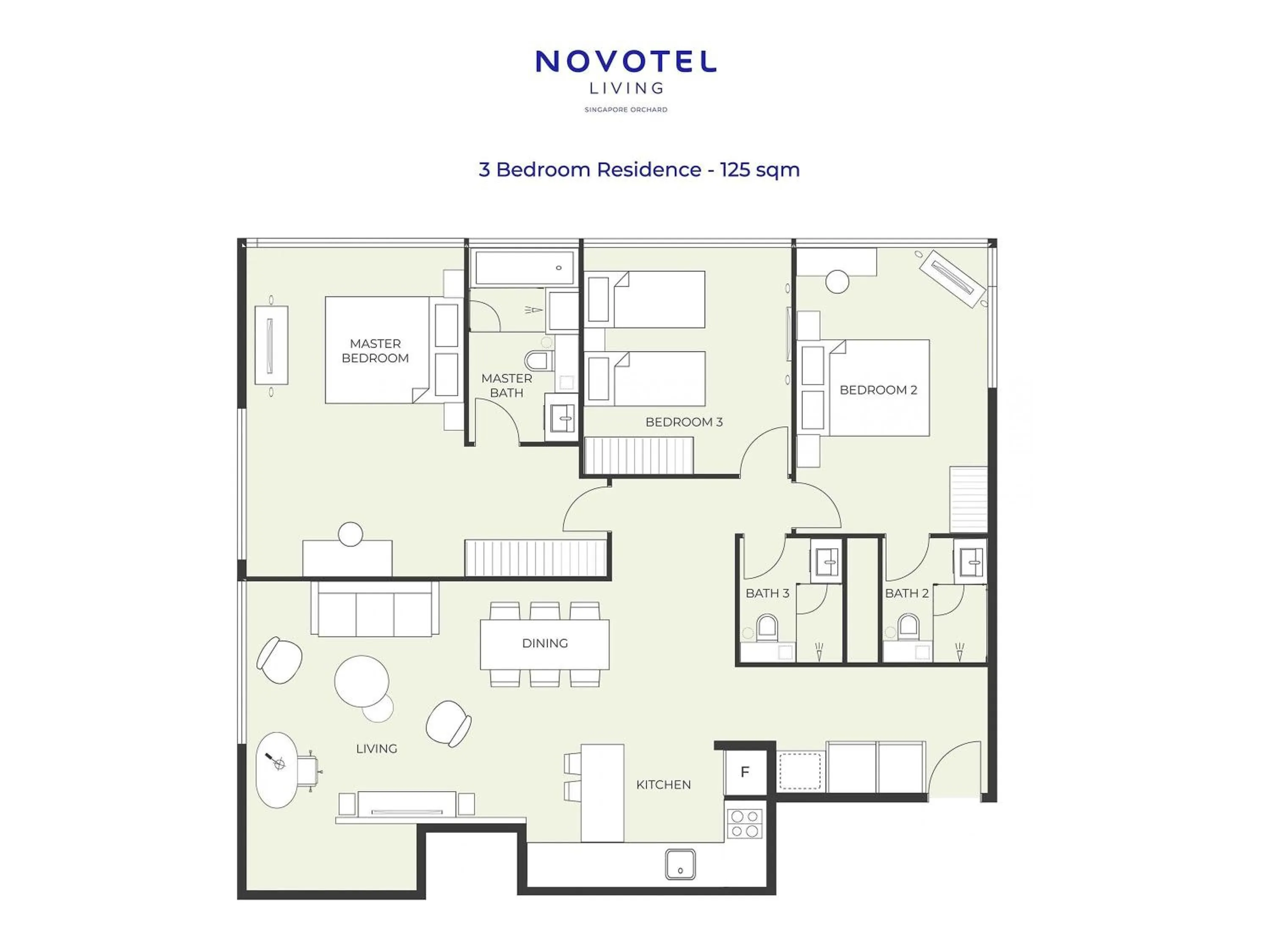 Bedroom in Novotel Living Singapore Orchard