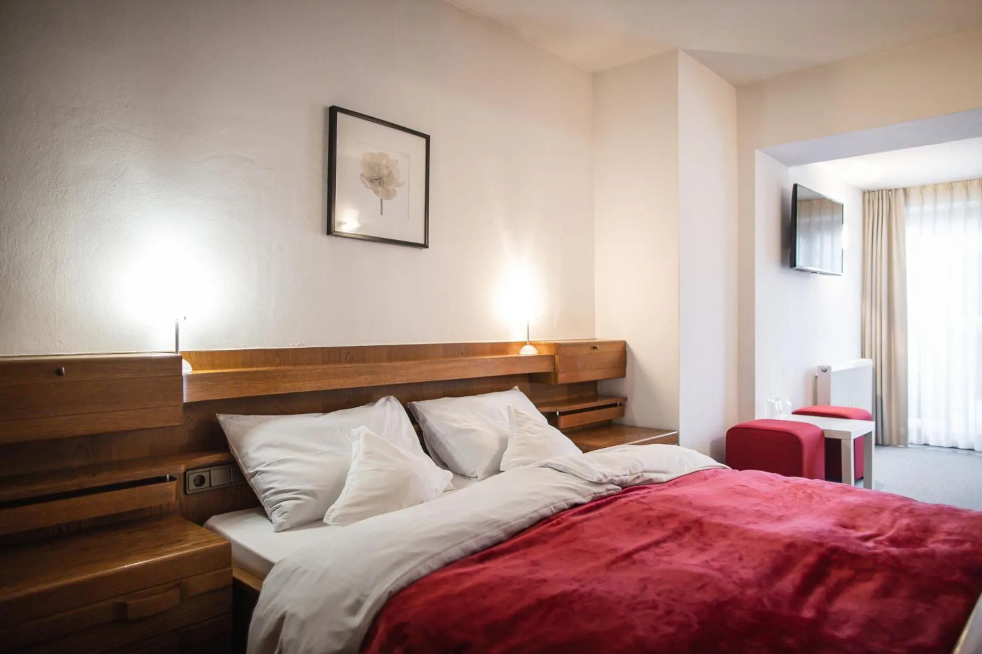 Bed in Hotel Mühlwald