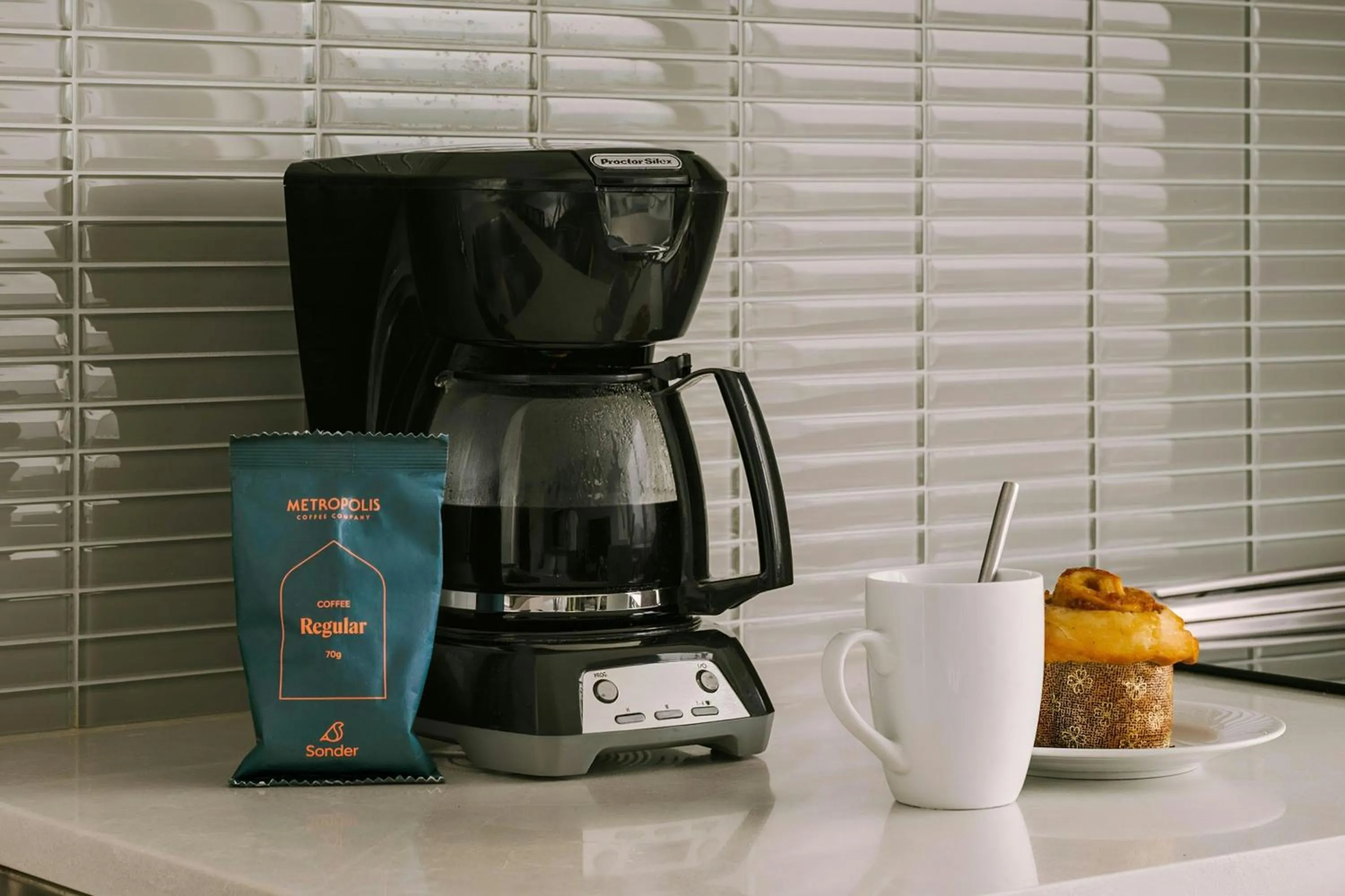 Kitchen or kitchenette in Sonder by Marriott Bonvoy Pierce Boston Apartments Fenway