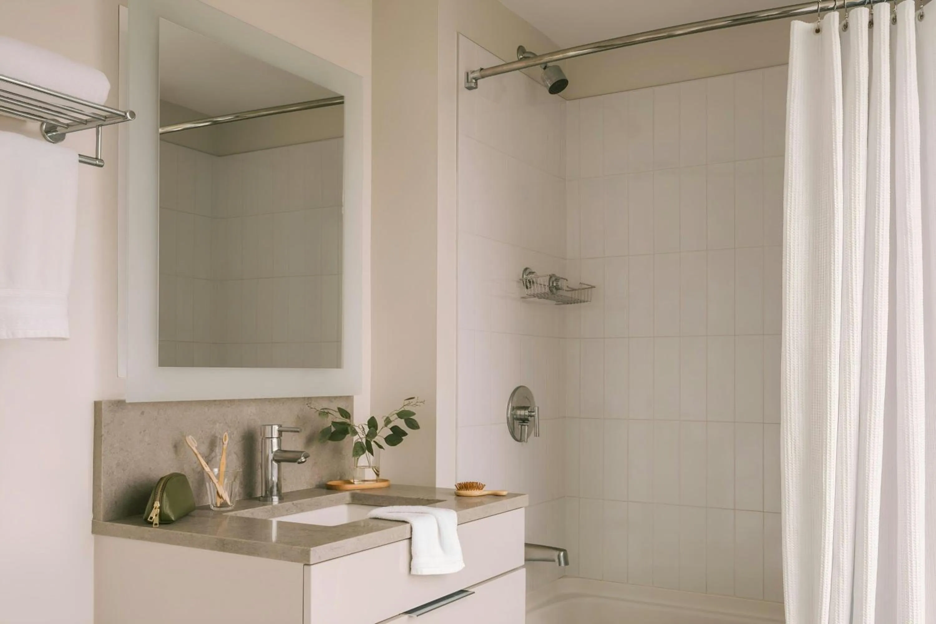 Bathroom in Sonder by Marriott Bonvoy Pierce Boston Apartments Fenway
