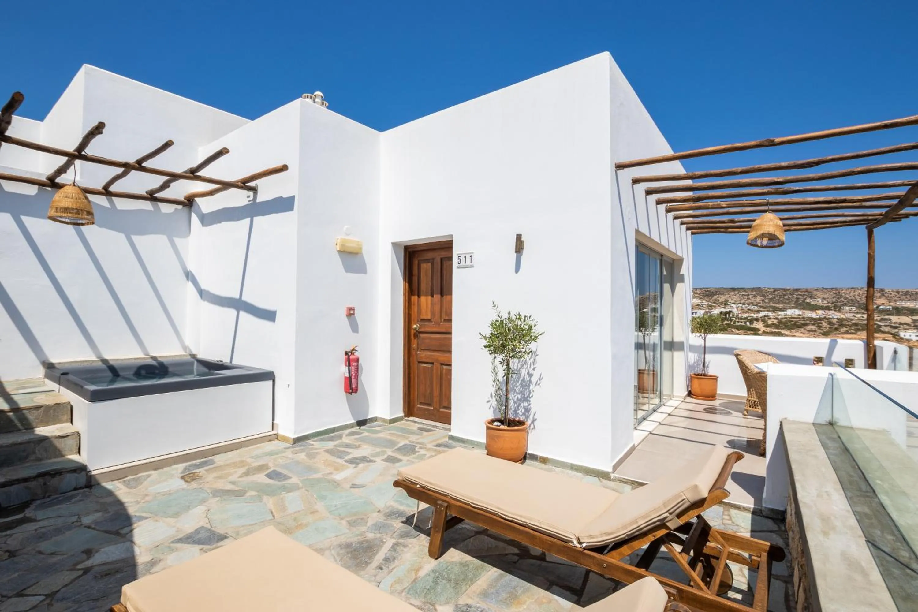Patio in Aegean Village Beachfront Resort