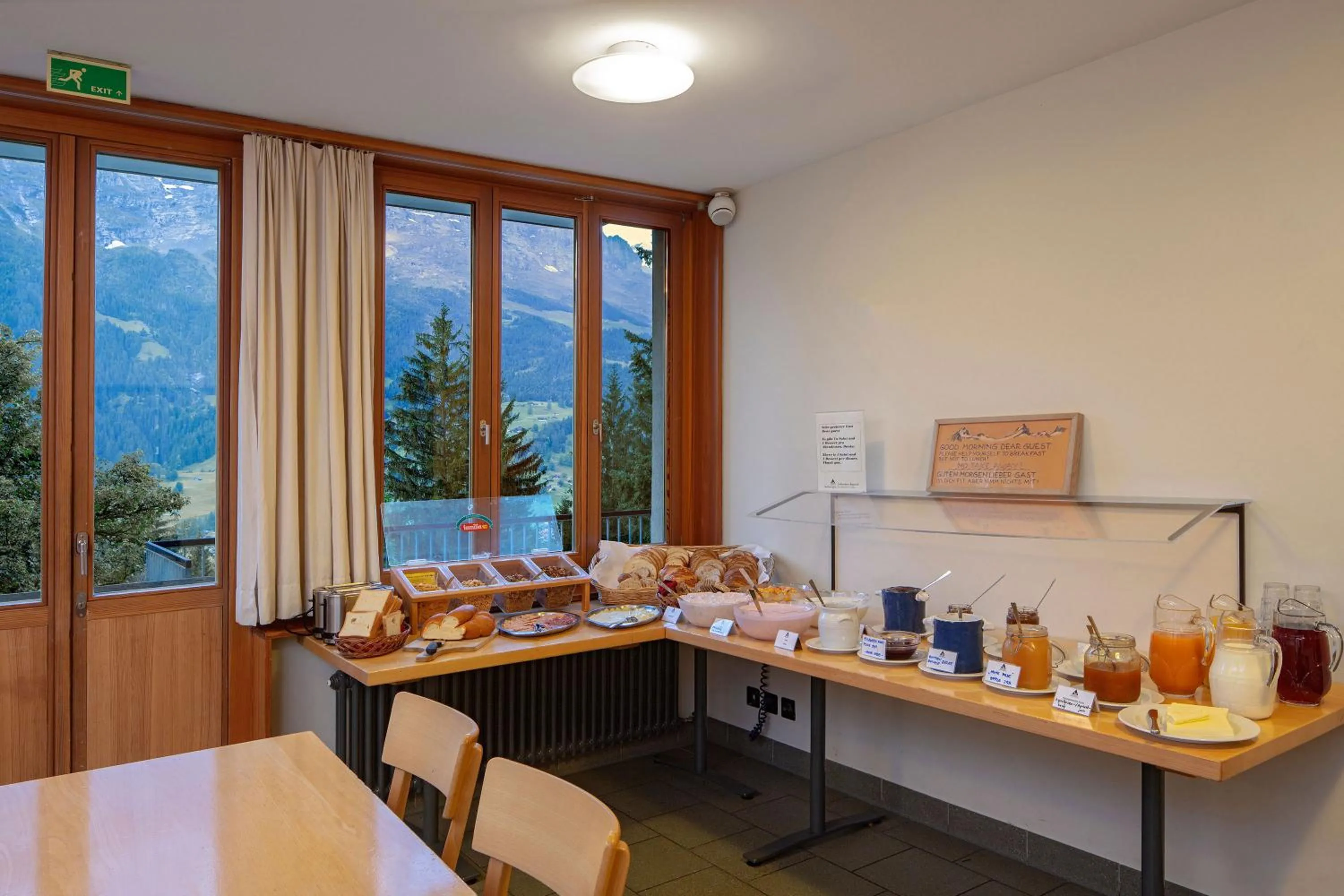 Food in Grindelwald Youth Hostel