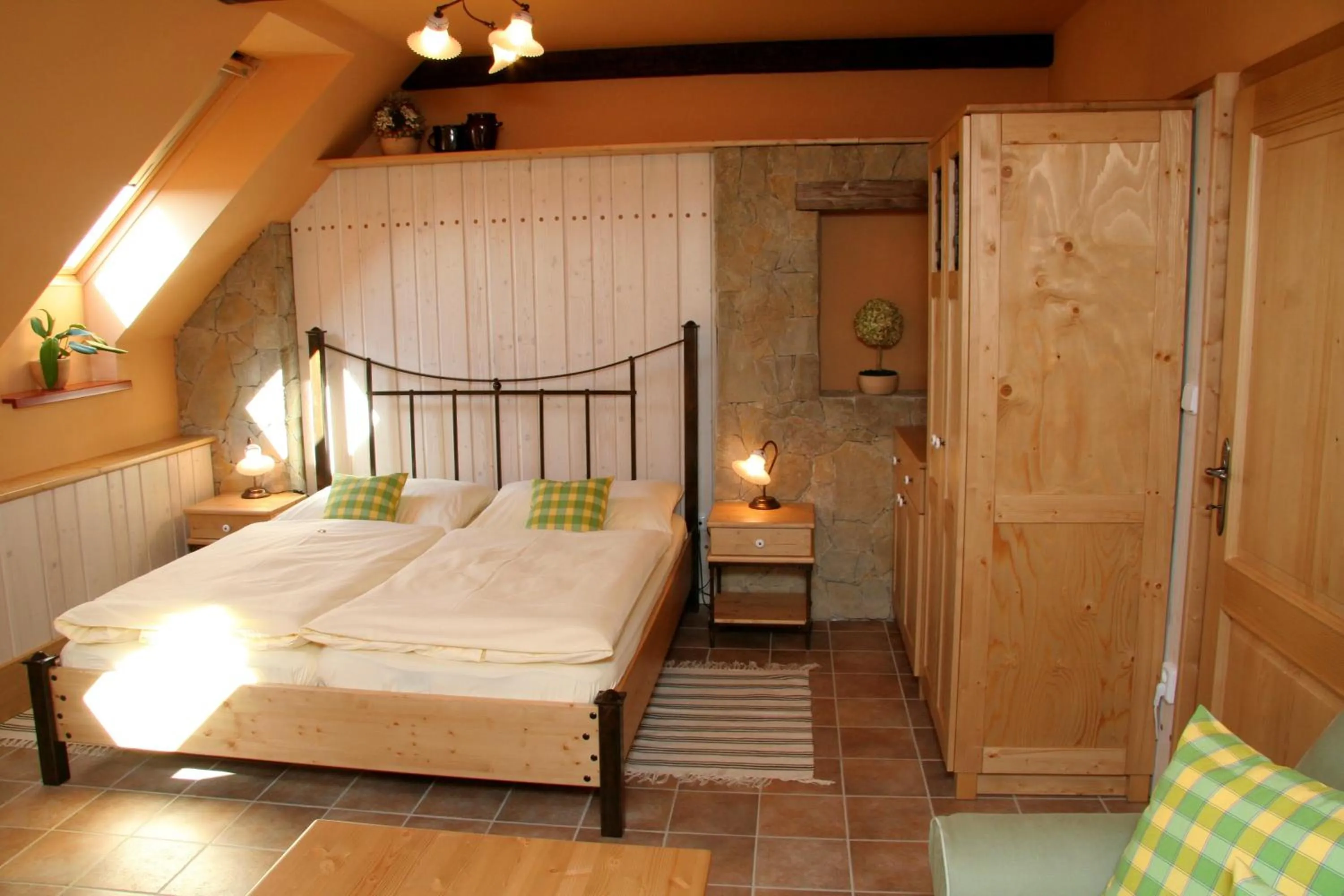 Bedroom, Bed in Hotel Koníček