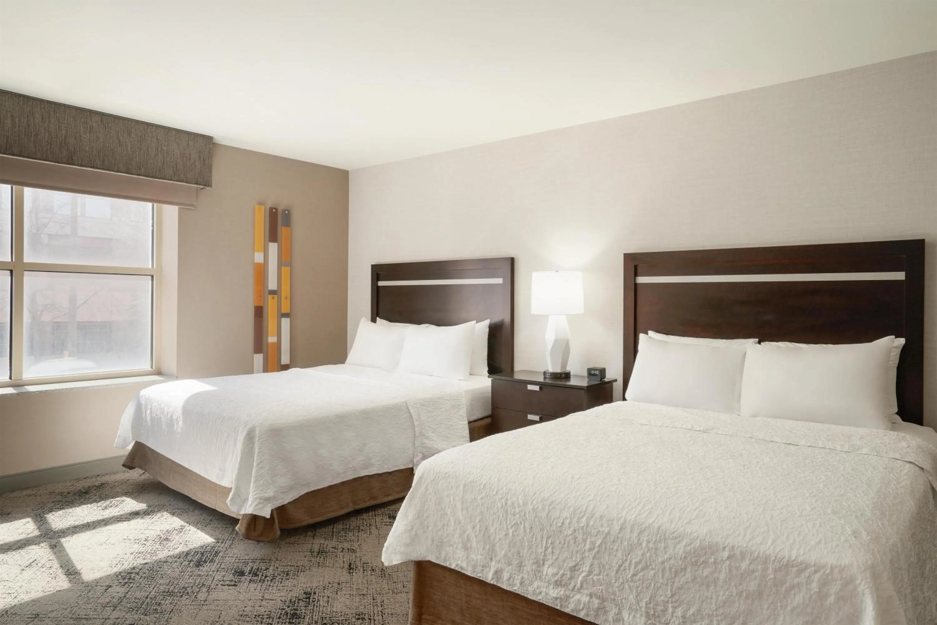 Bed in Hampton Inn Portland Downtown Waterfront