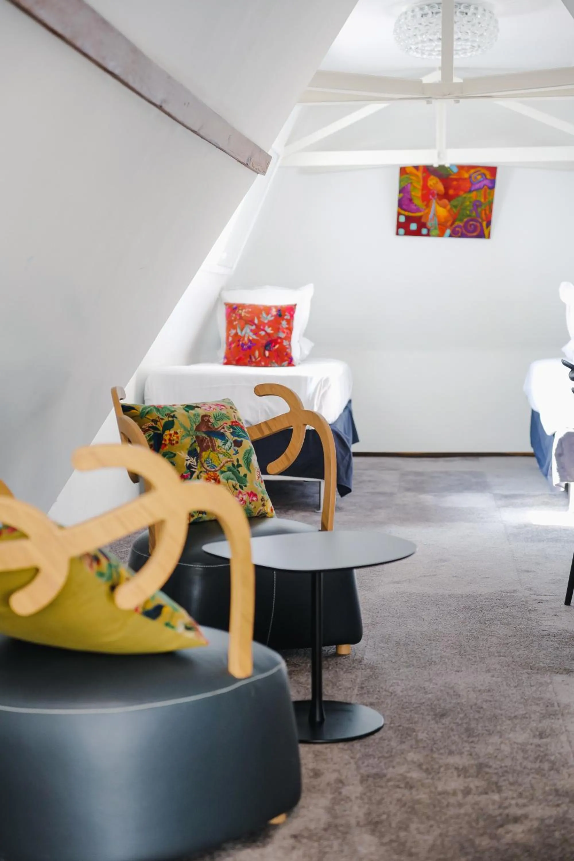 Bed in Le Manoir Hôtel