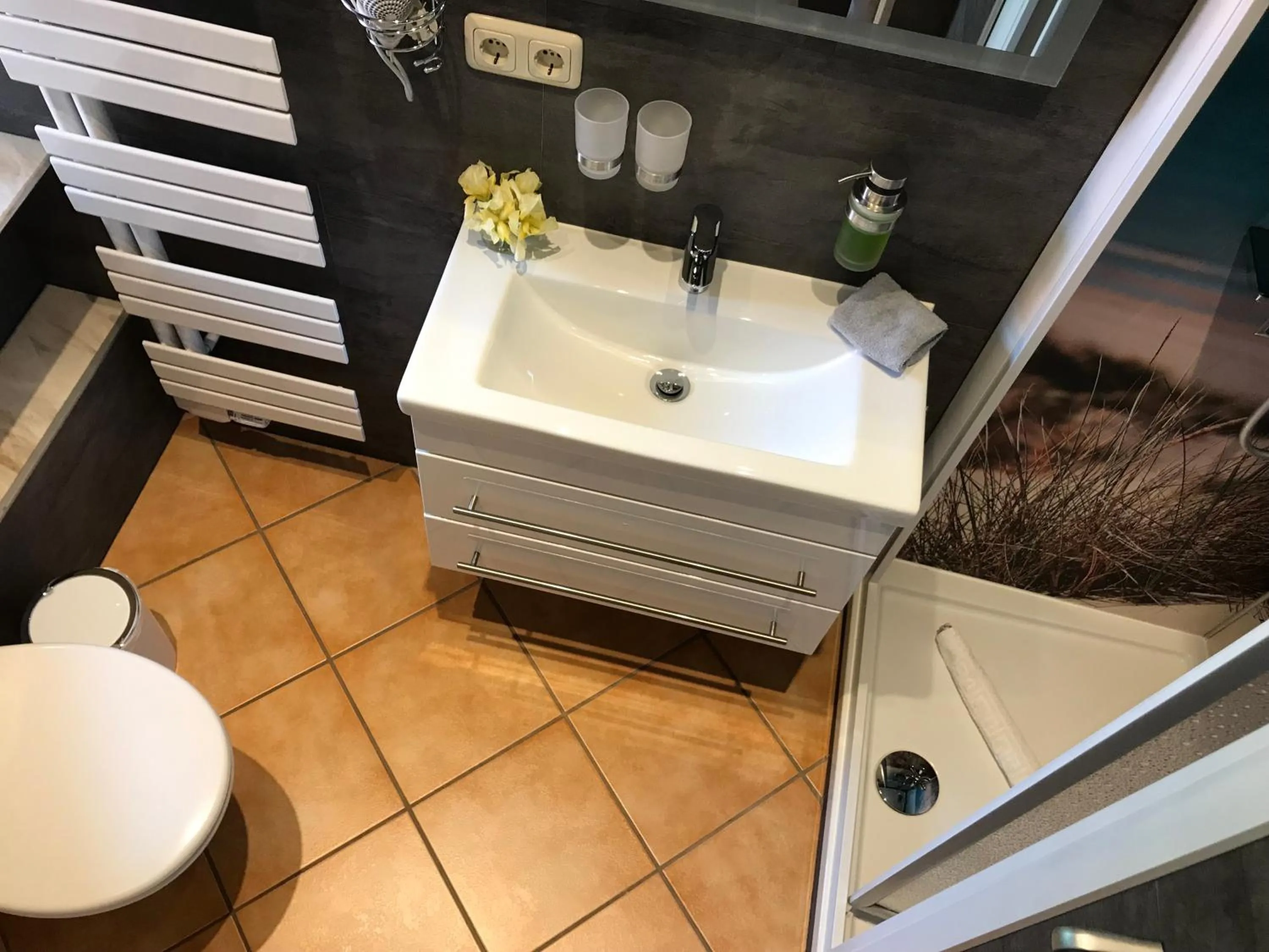 Shower in Pension 19