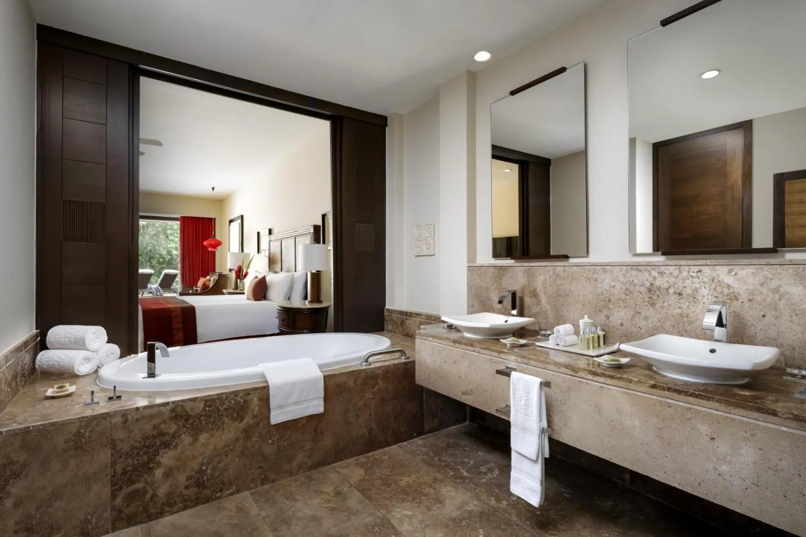 Bathroom, Bed in Grand Velas Riviera Maya - All Inclusive