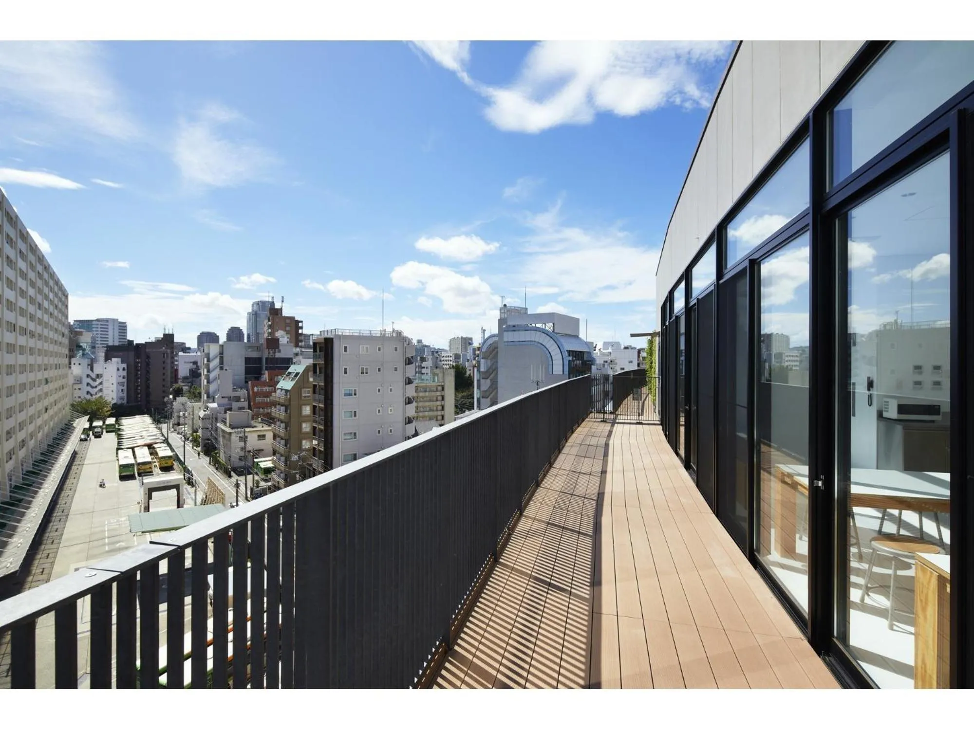 Communal lounge/ TV room, Balcony/Terrace in Mustard Hotel Shibuya