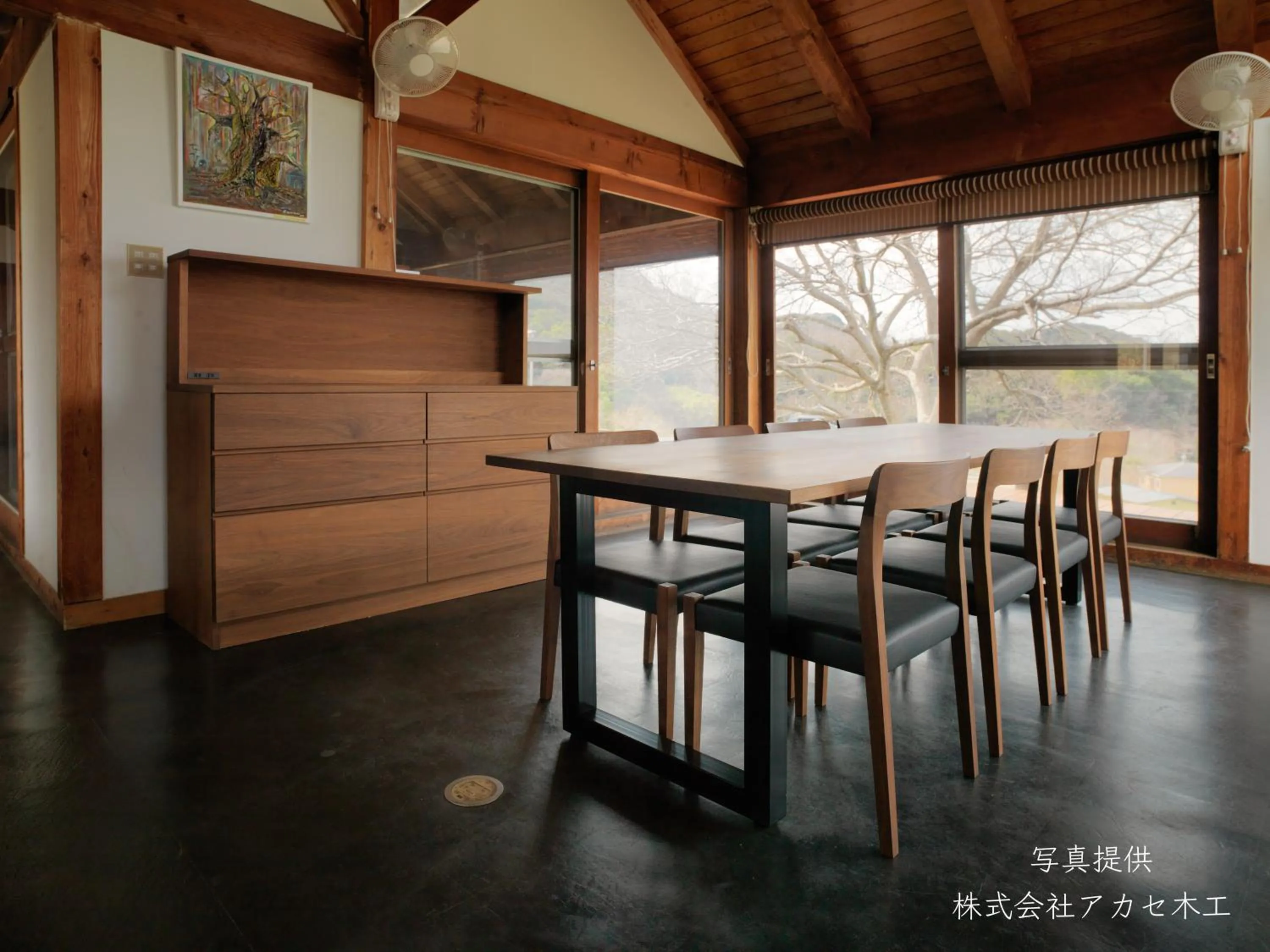 Communal kitchen in Shiraishi Island International Villa