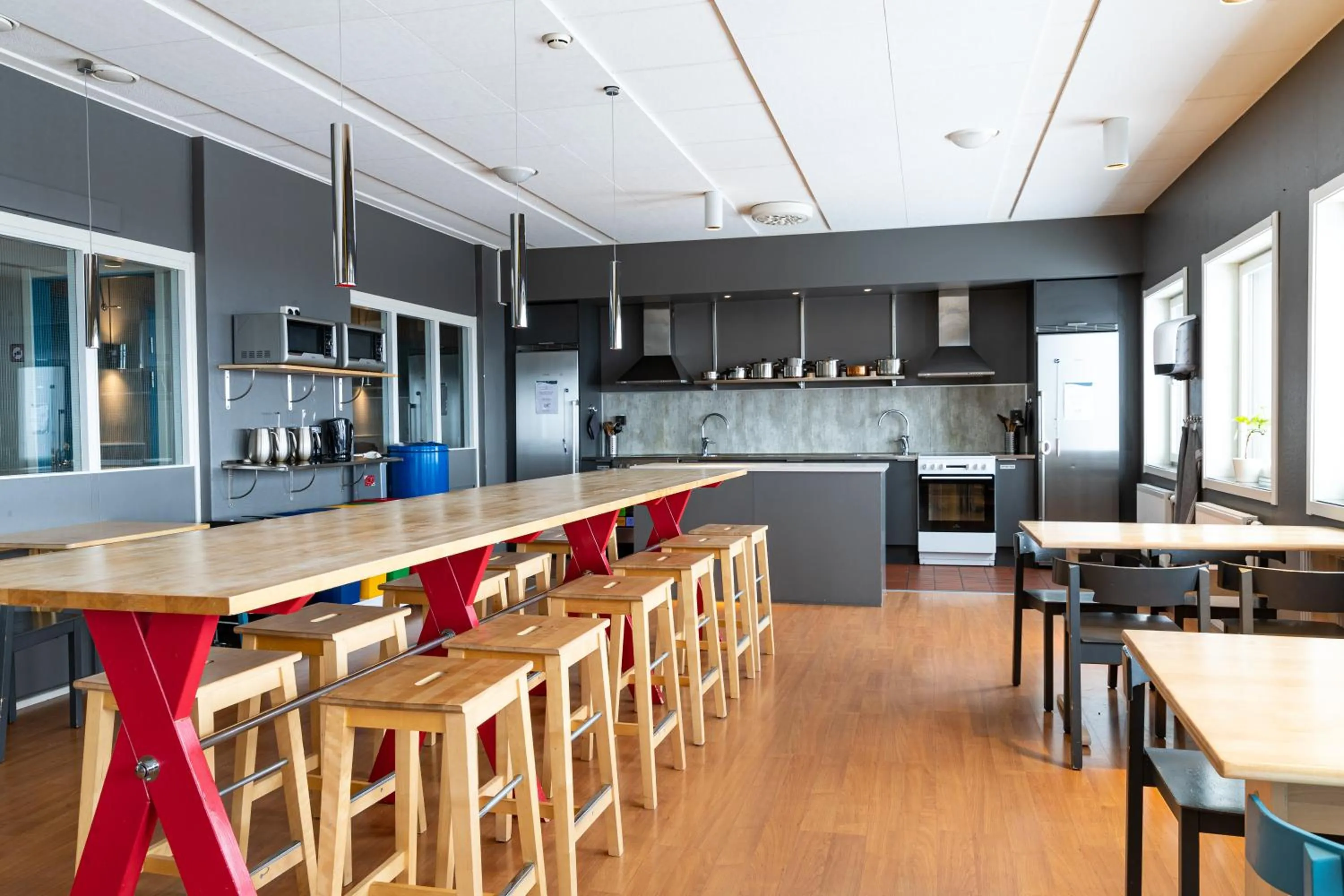 Communal kitchen in STF Abisko Turiststation