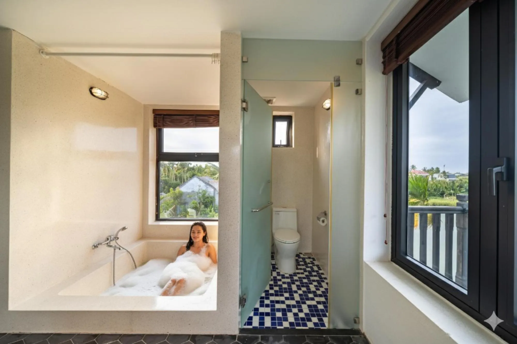 Bathroom, Bed in Nghé Garden Resort Hội An