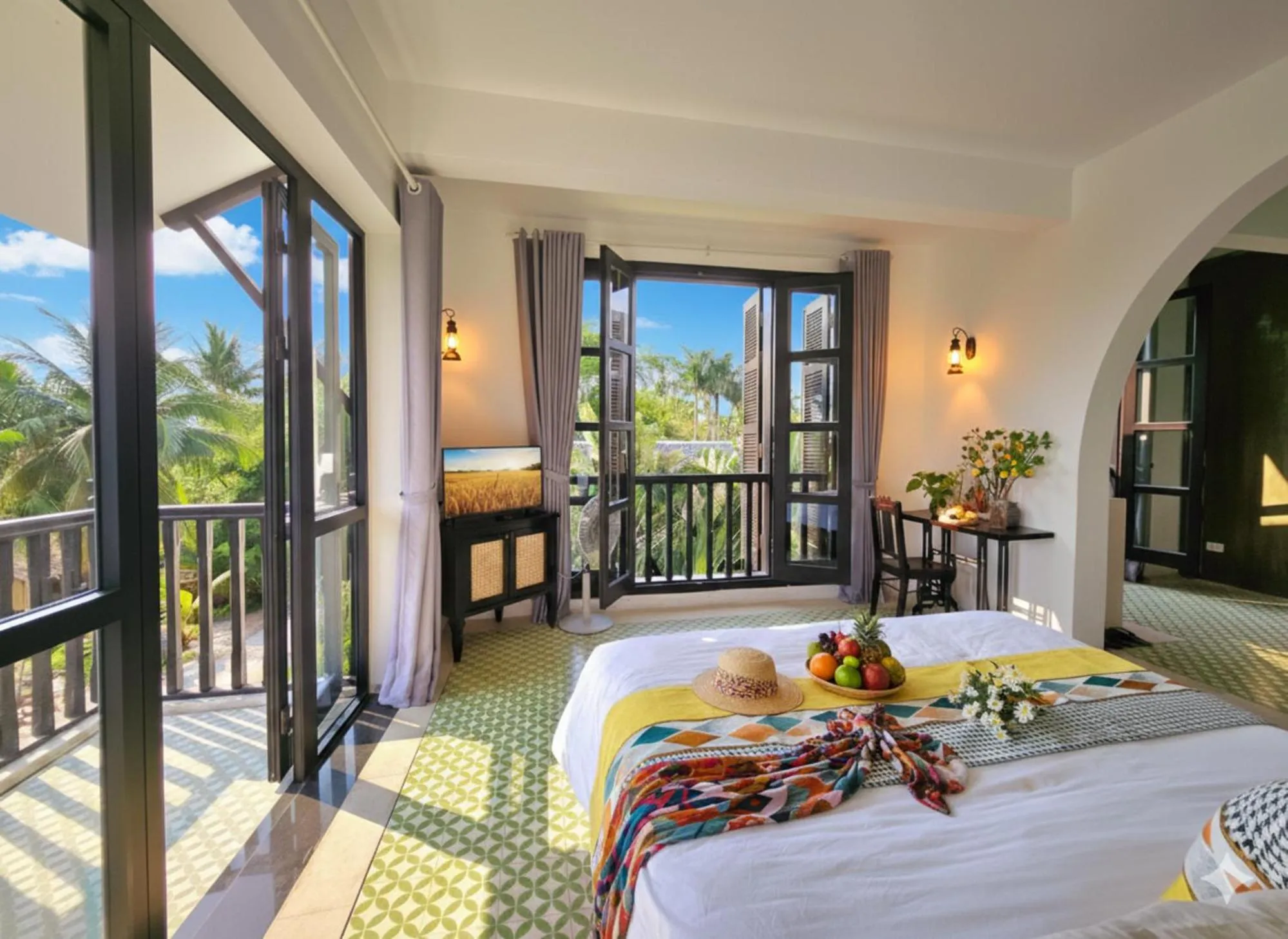 Patio, Bed in Nghé Garden Resort Hội An