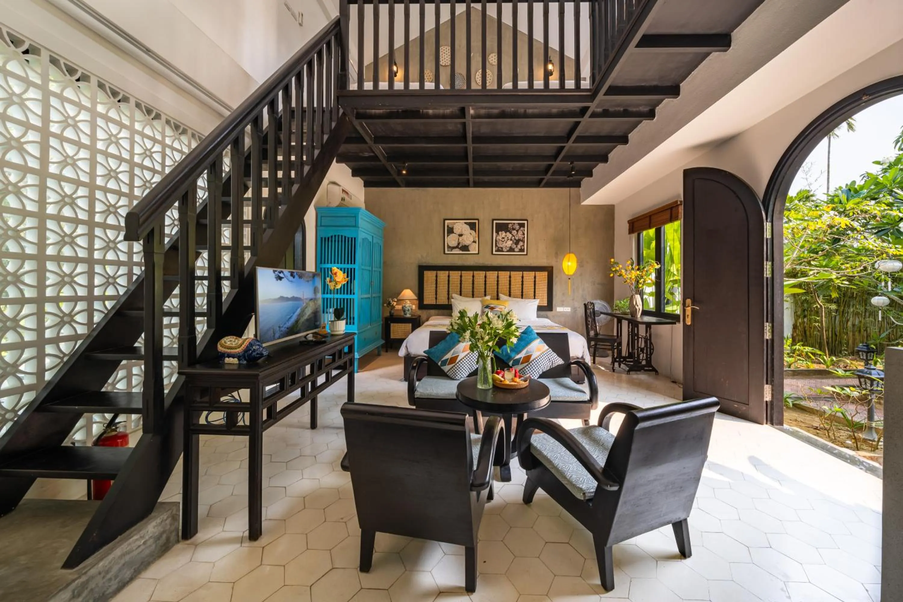 Living room in Nghé Garden Resort Hội An