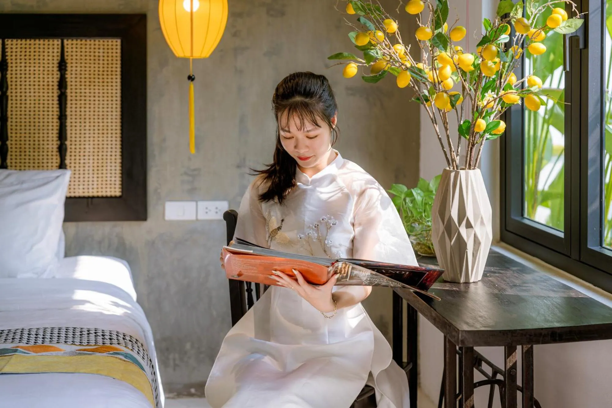 Bed in Nghé Garden Resort Hội An