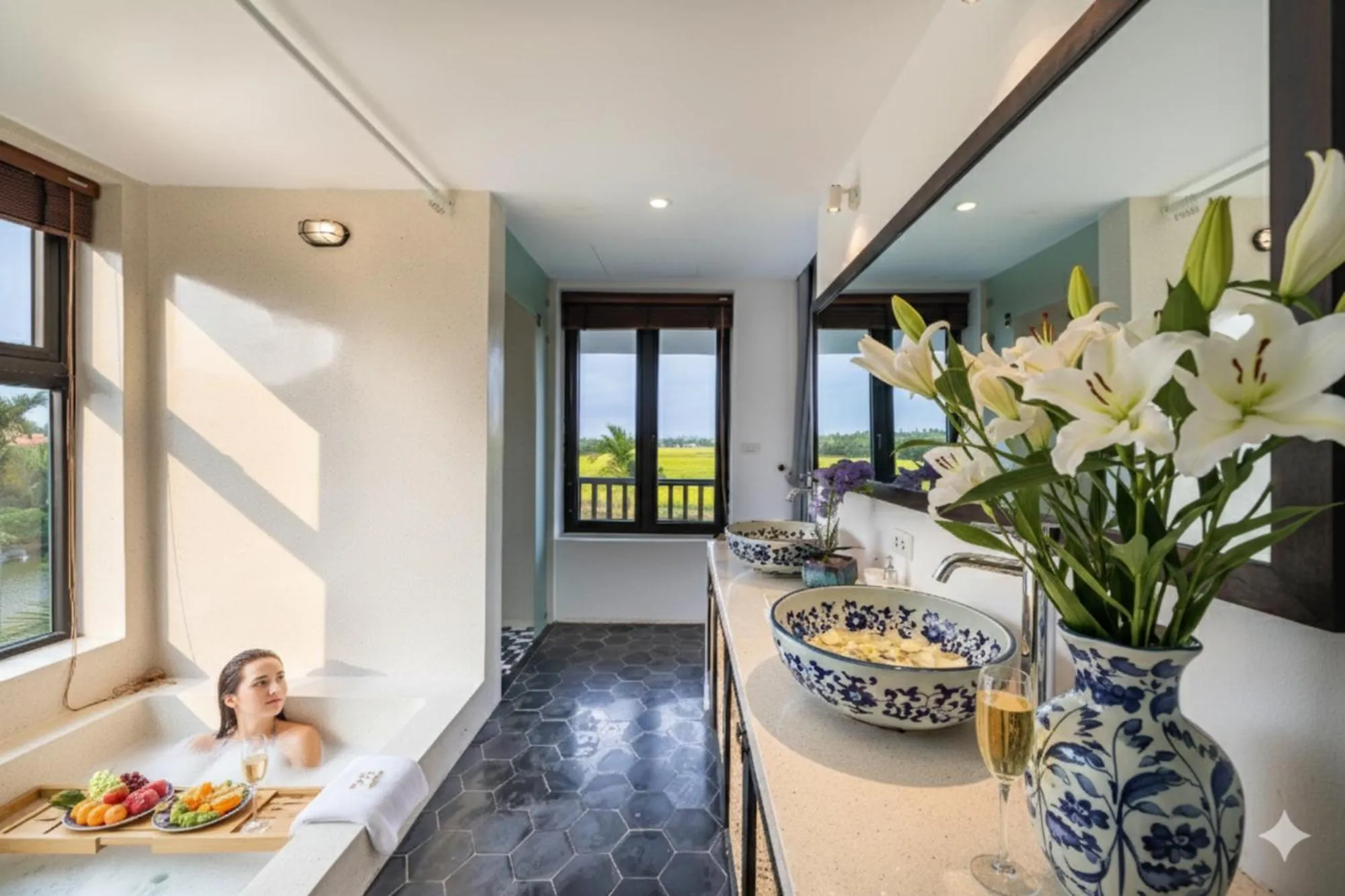 group of guests in Nghé Garden Resort Hội An