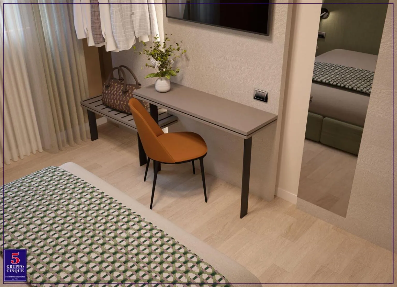 Seating area, Bed in Hotel San Carlo