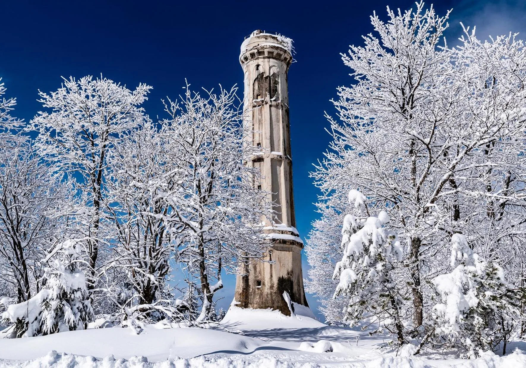 Winter in Hotel Restaurant Mont Champ du Feu