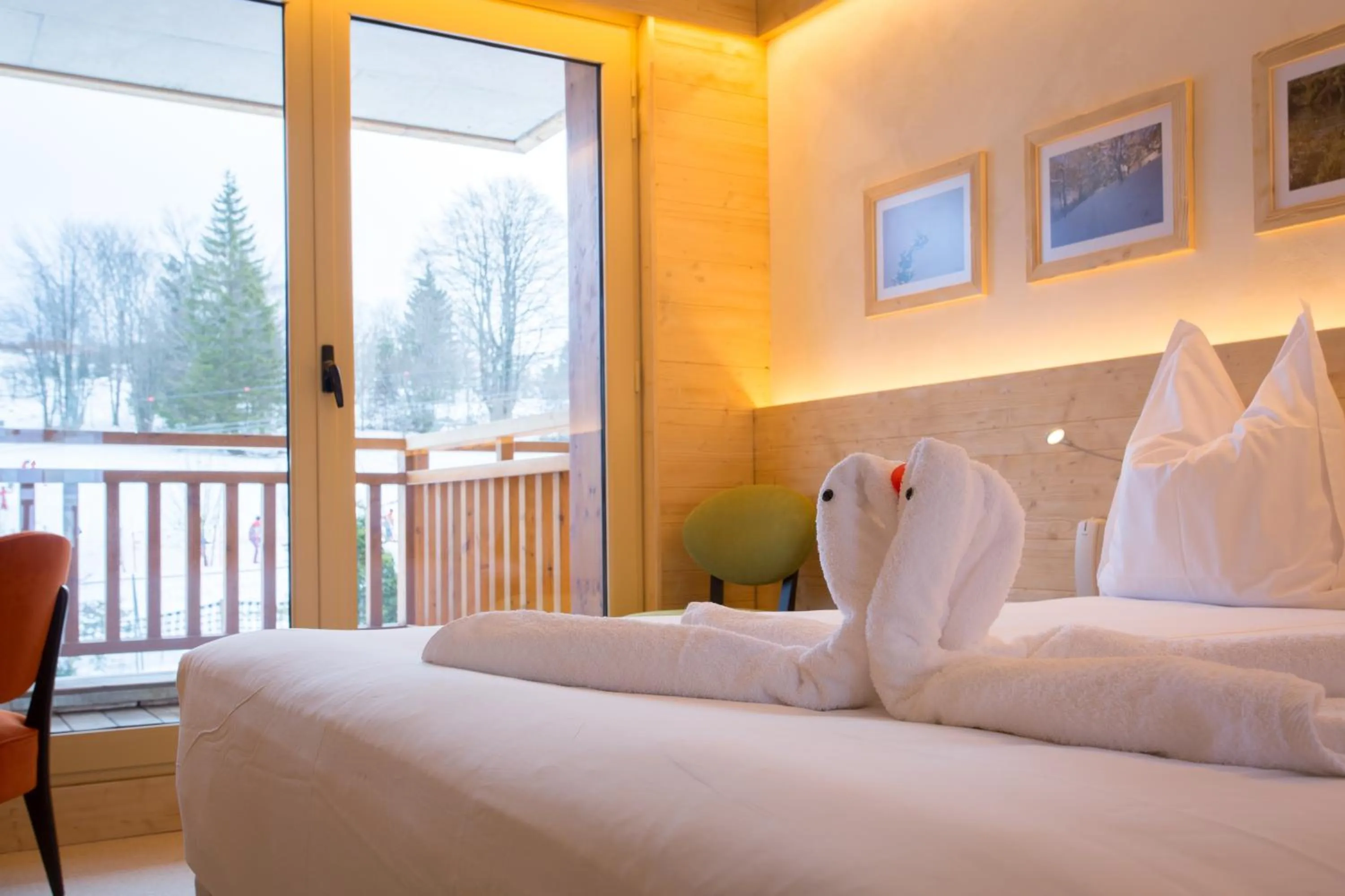 Decorative detail, Bed in Hotel Restaurant Mont Champ du Feu