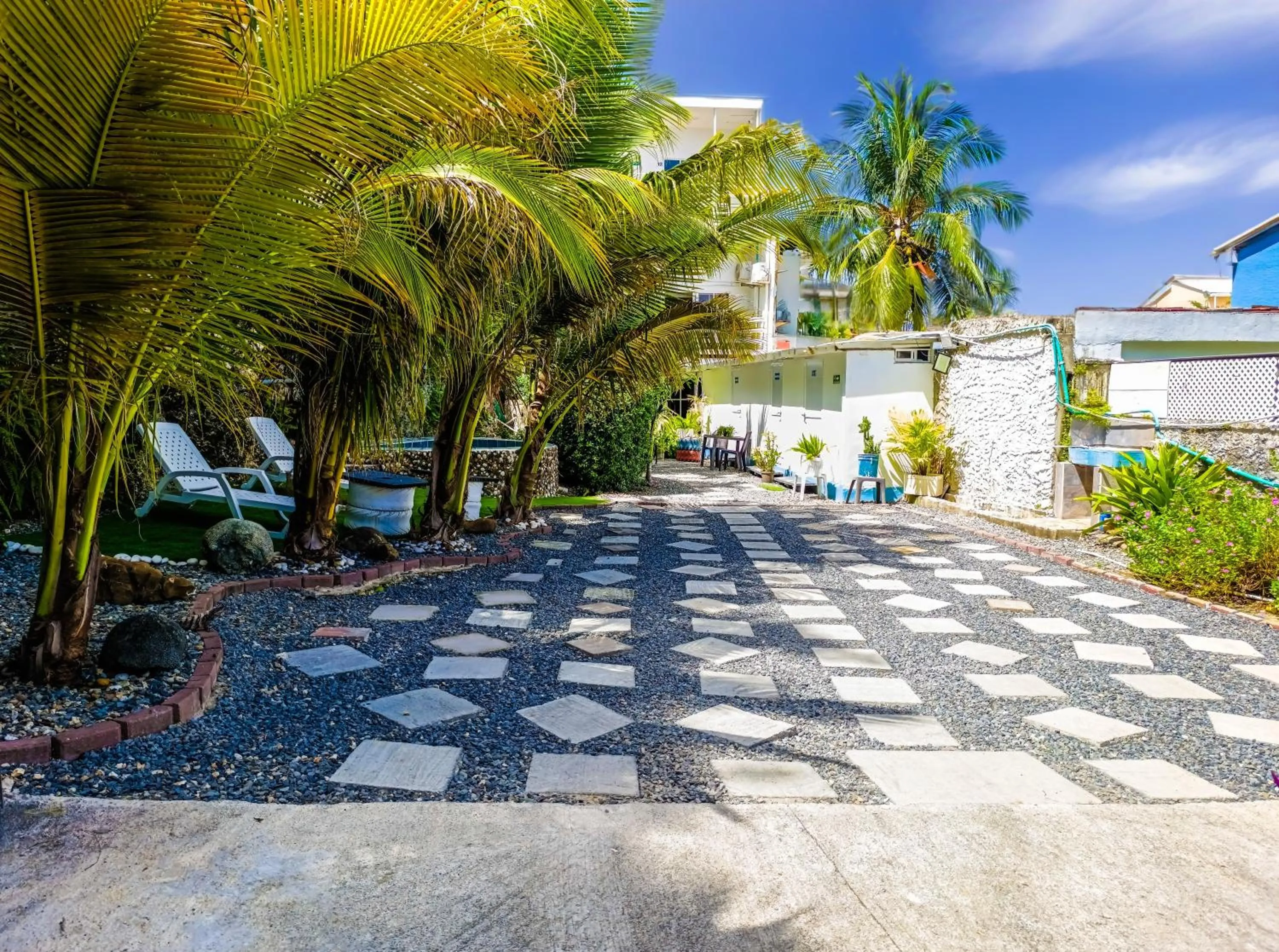 Garden view in The Rock House Eco