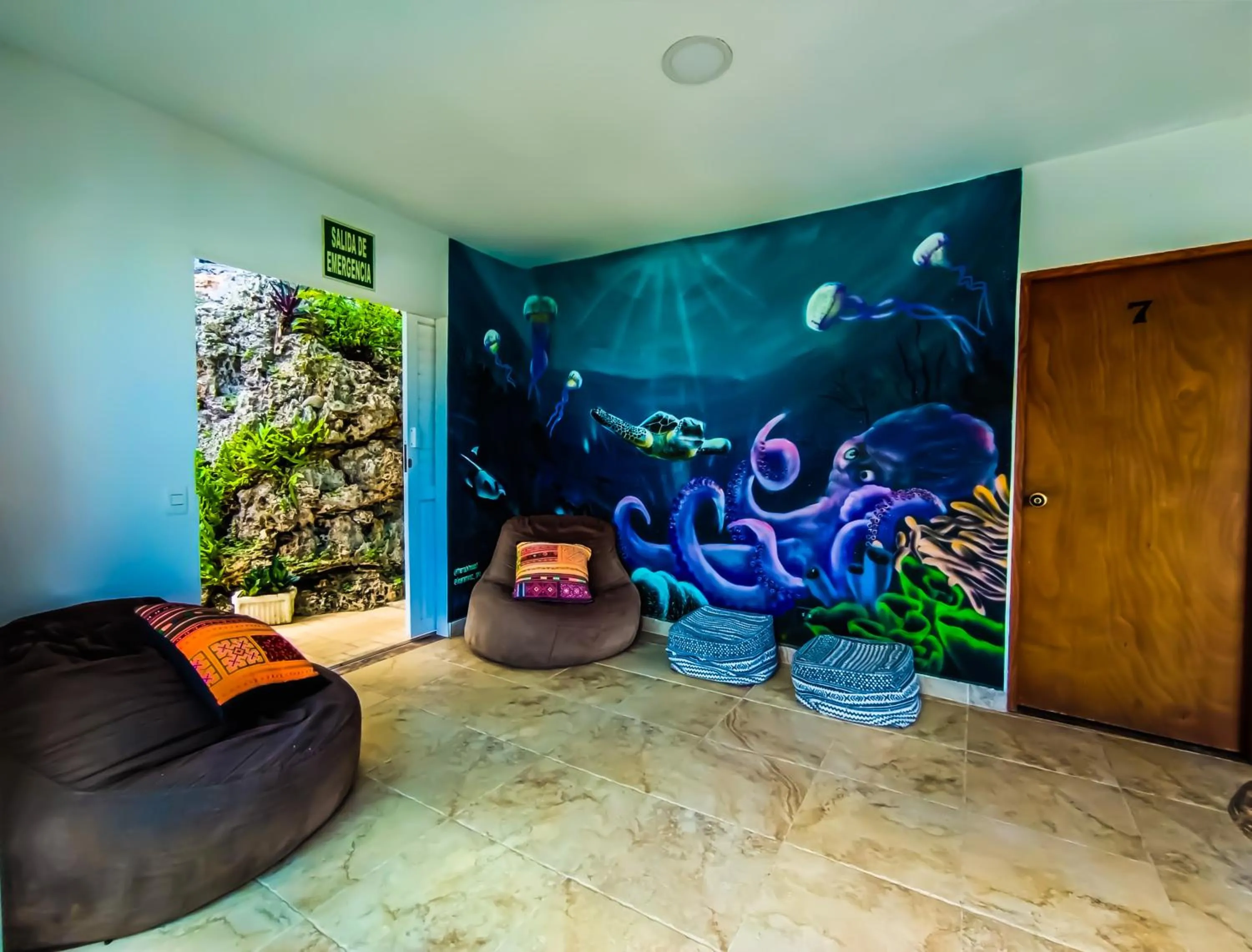 Living room in The Rock House Eco