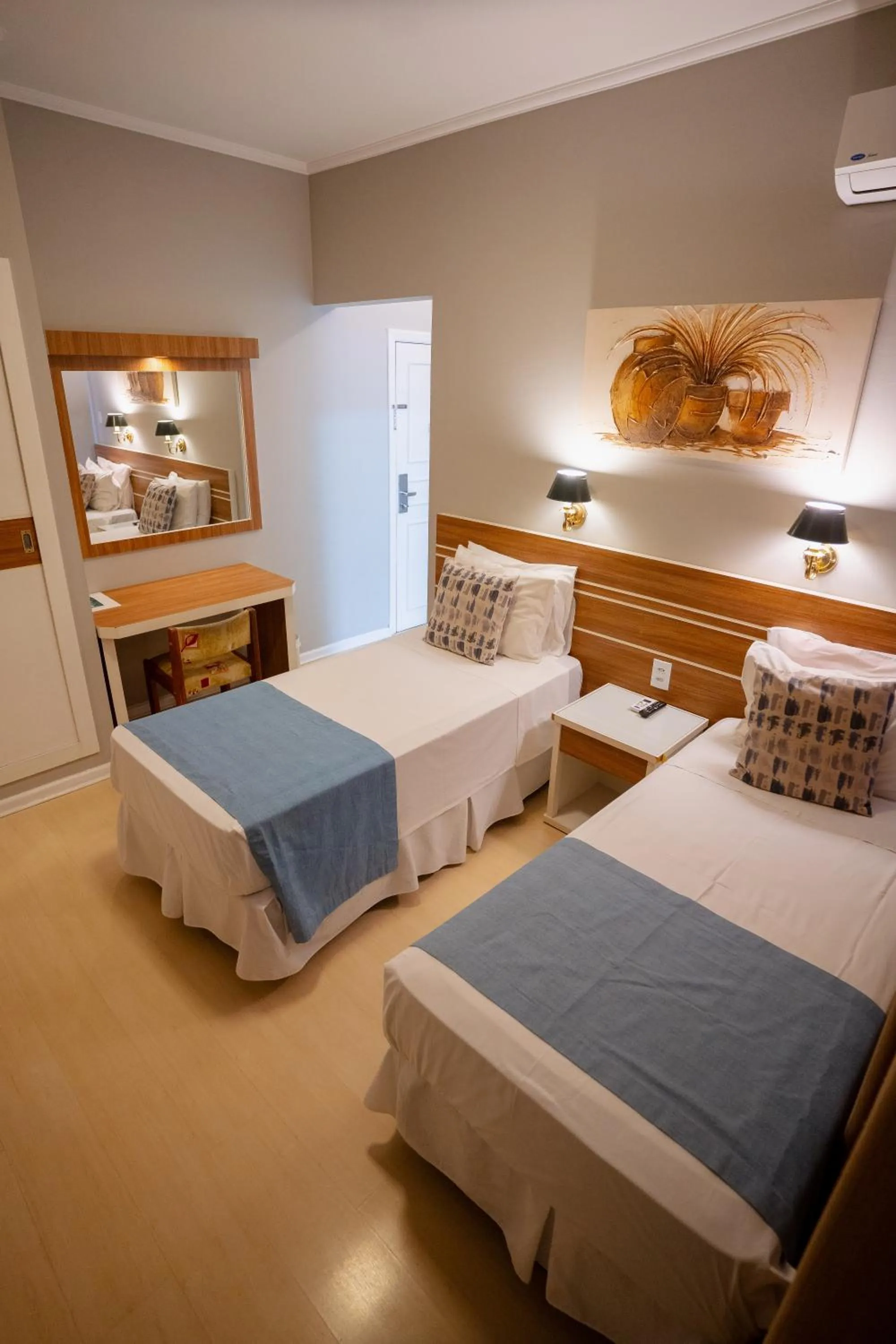 Bed in Hotel Minas Gerais