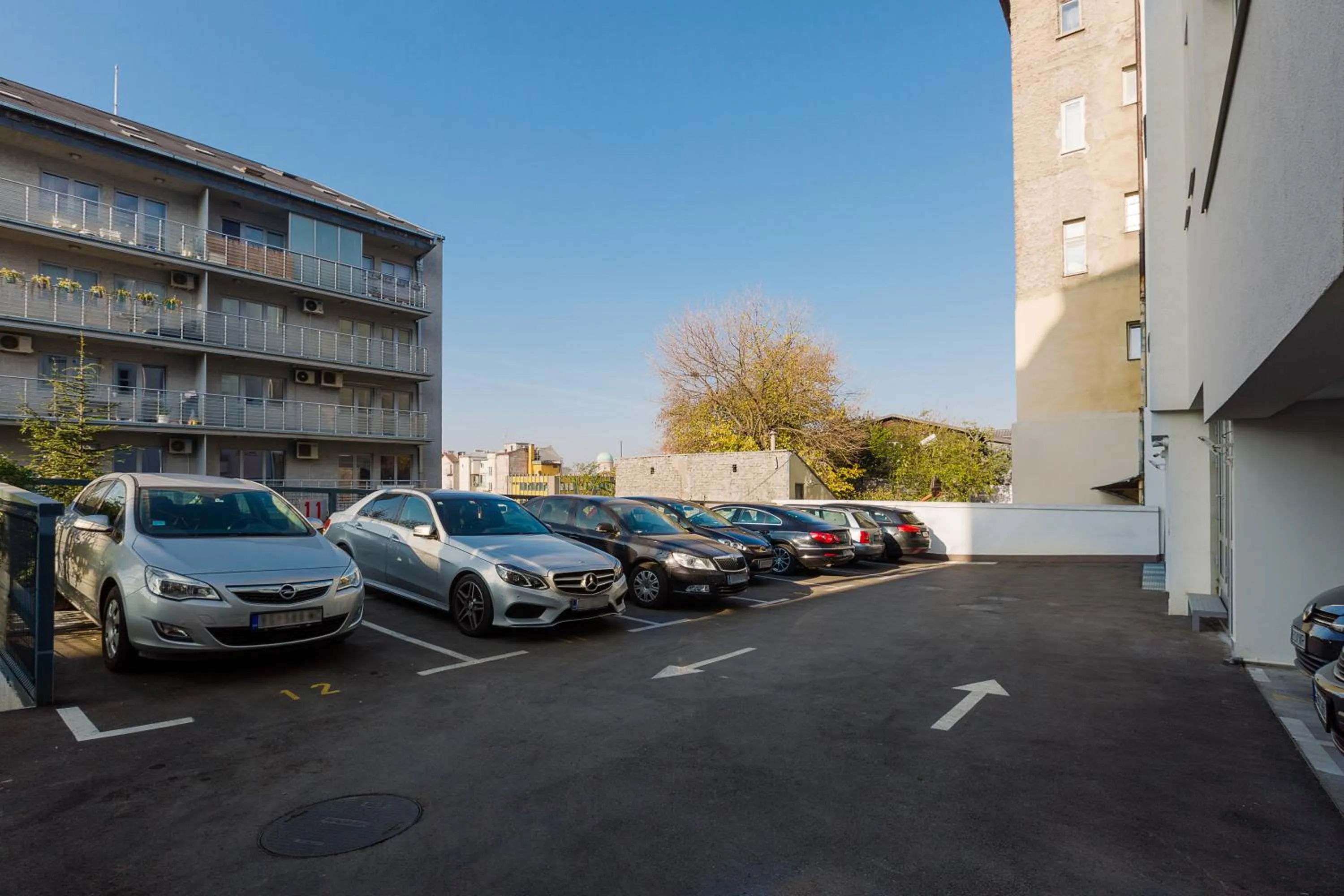 Inner courtyard view in Sky Hotel