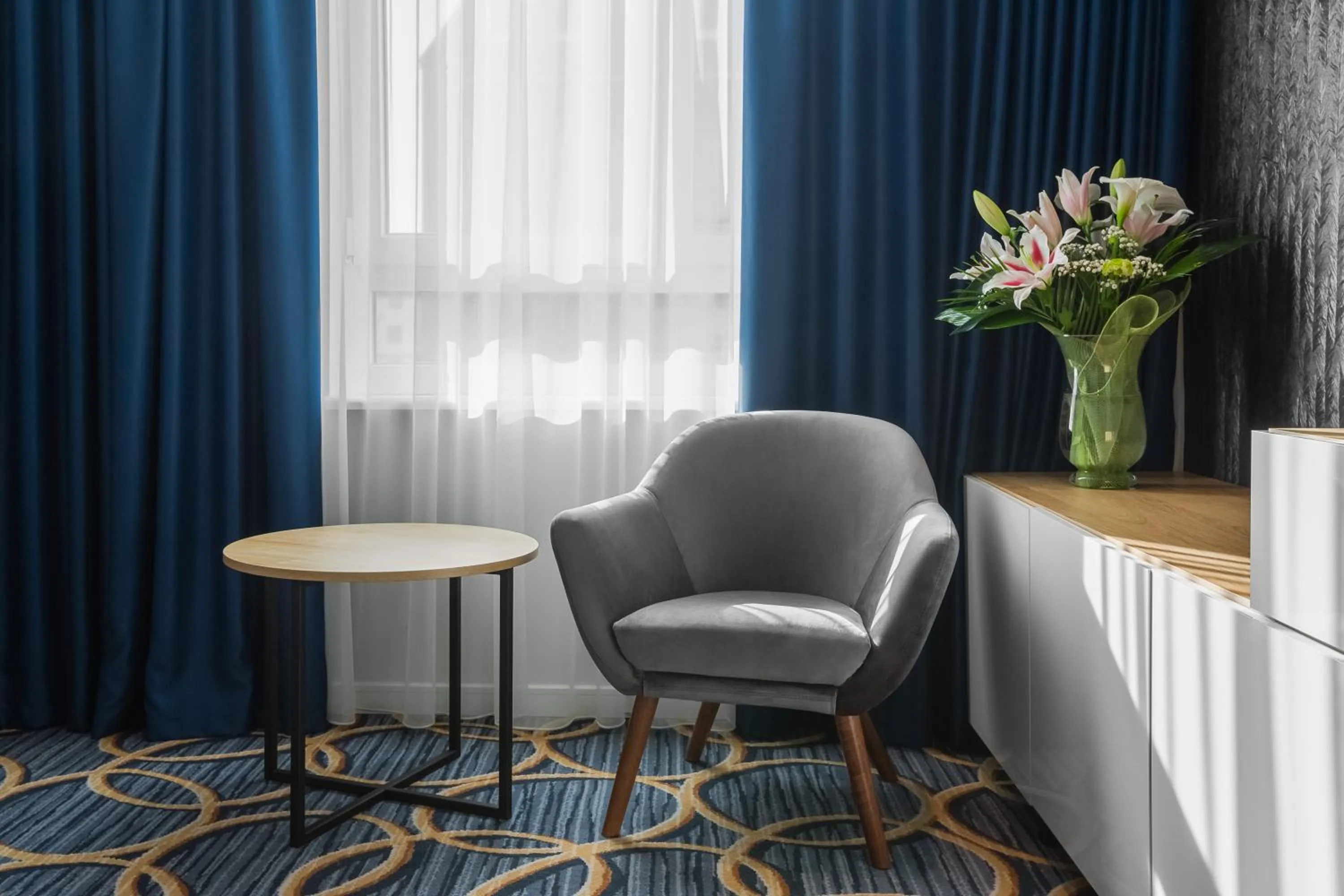 Seating area in Sky Hotel