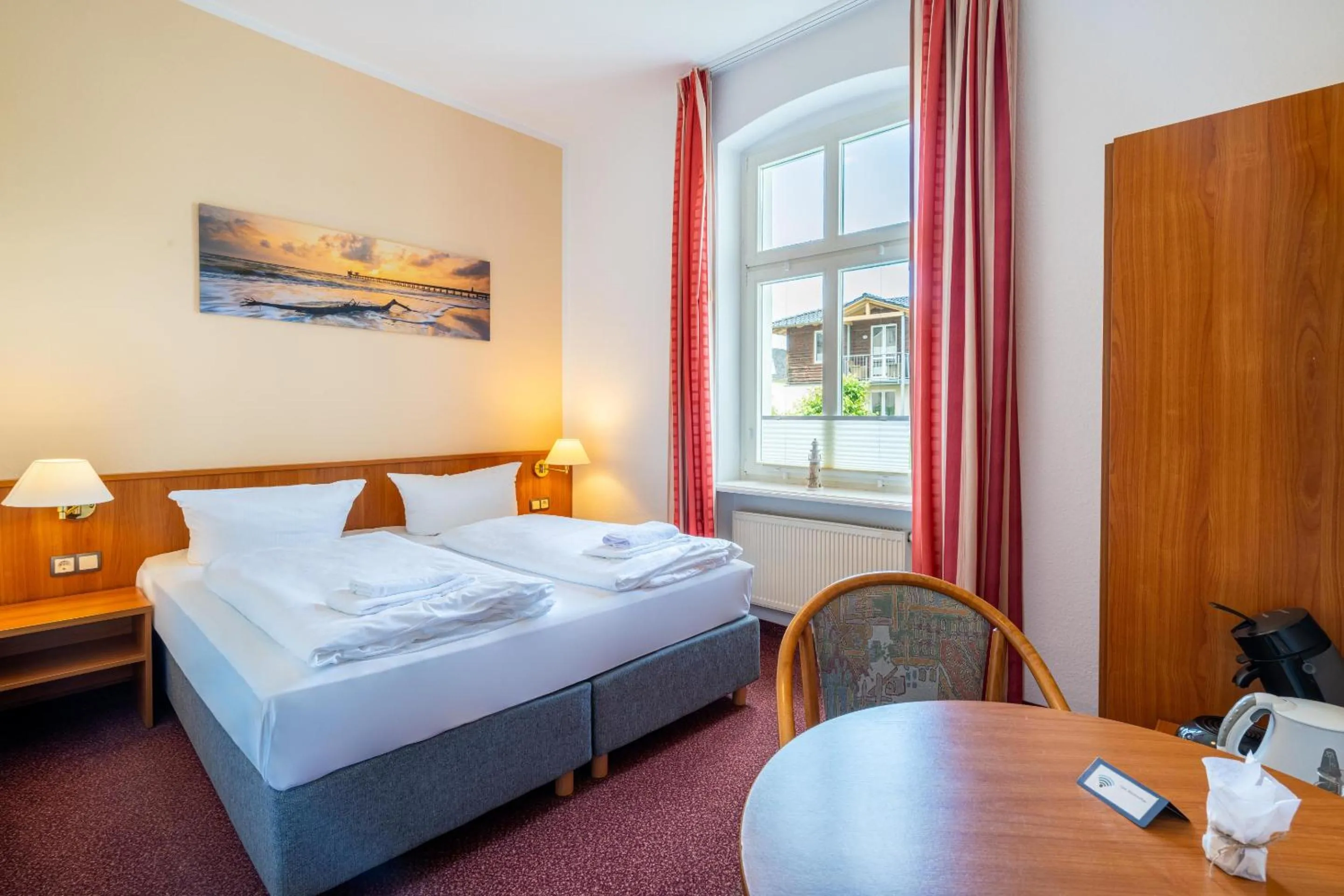 Bedroom, Bed in Pension Wald und See
