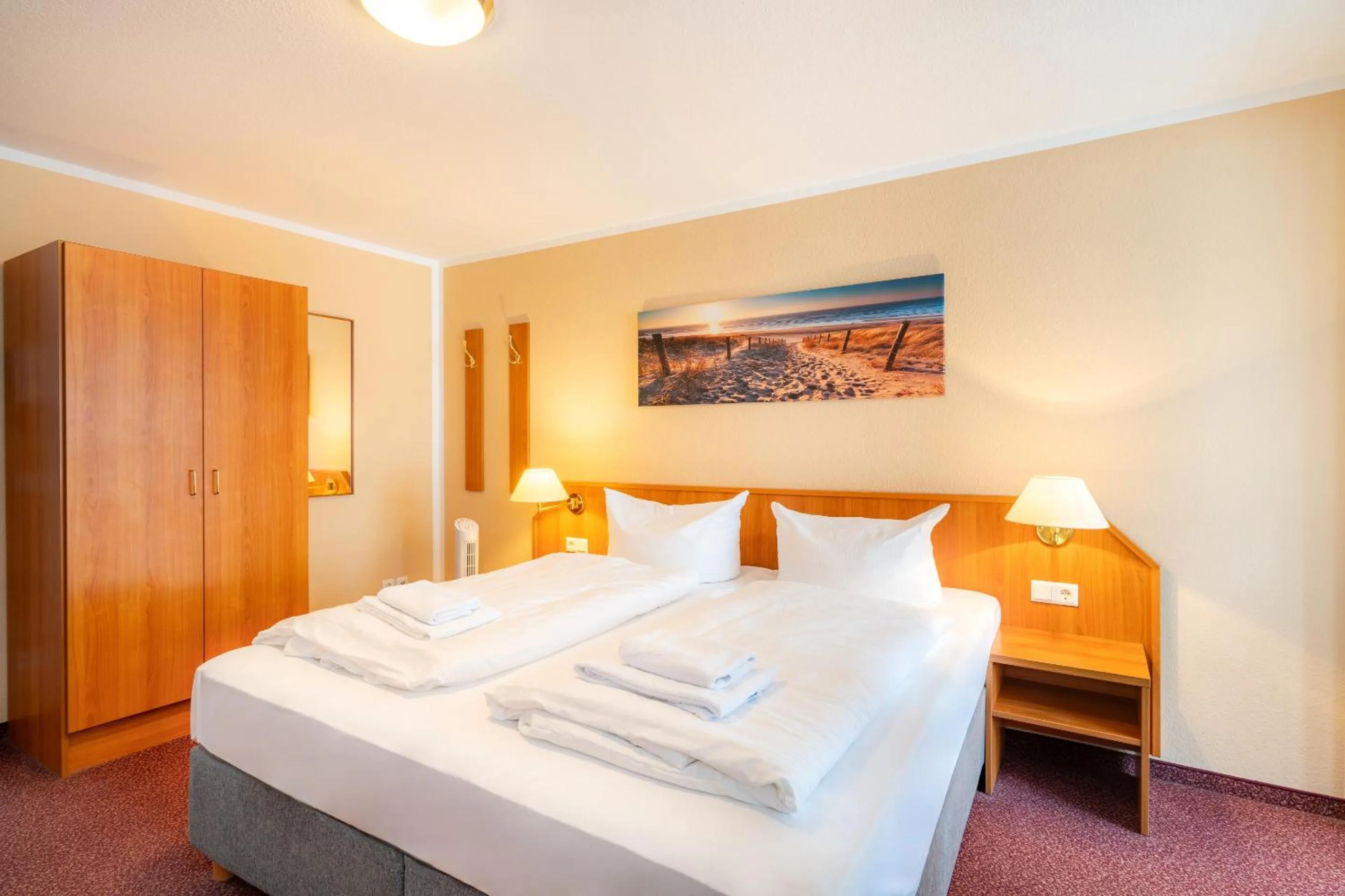Bedroom, Bed in Pension Wald und See