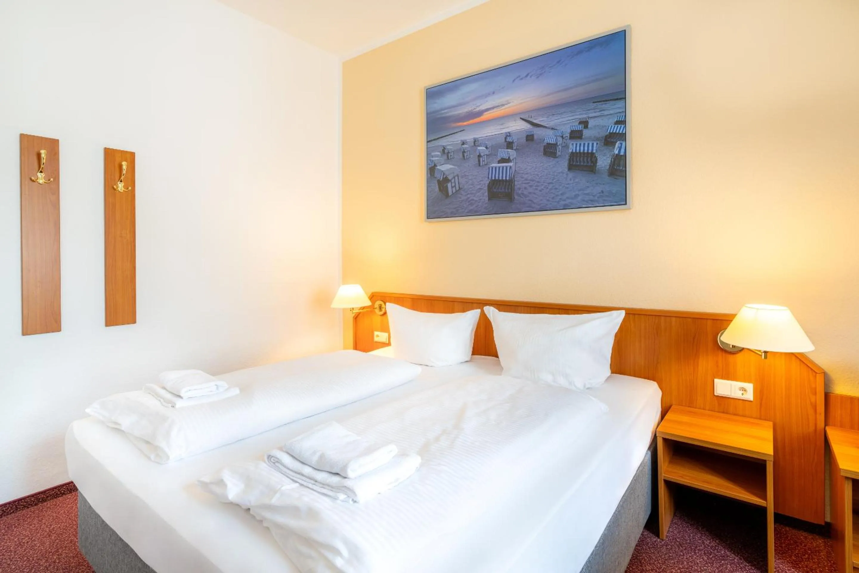 Bedroom, Bed in Pension Wald und See