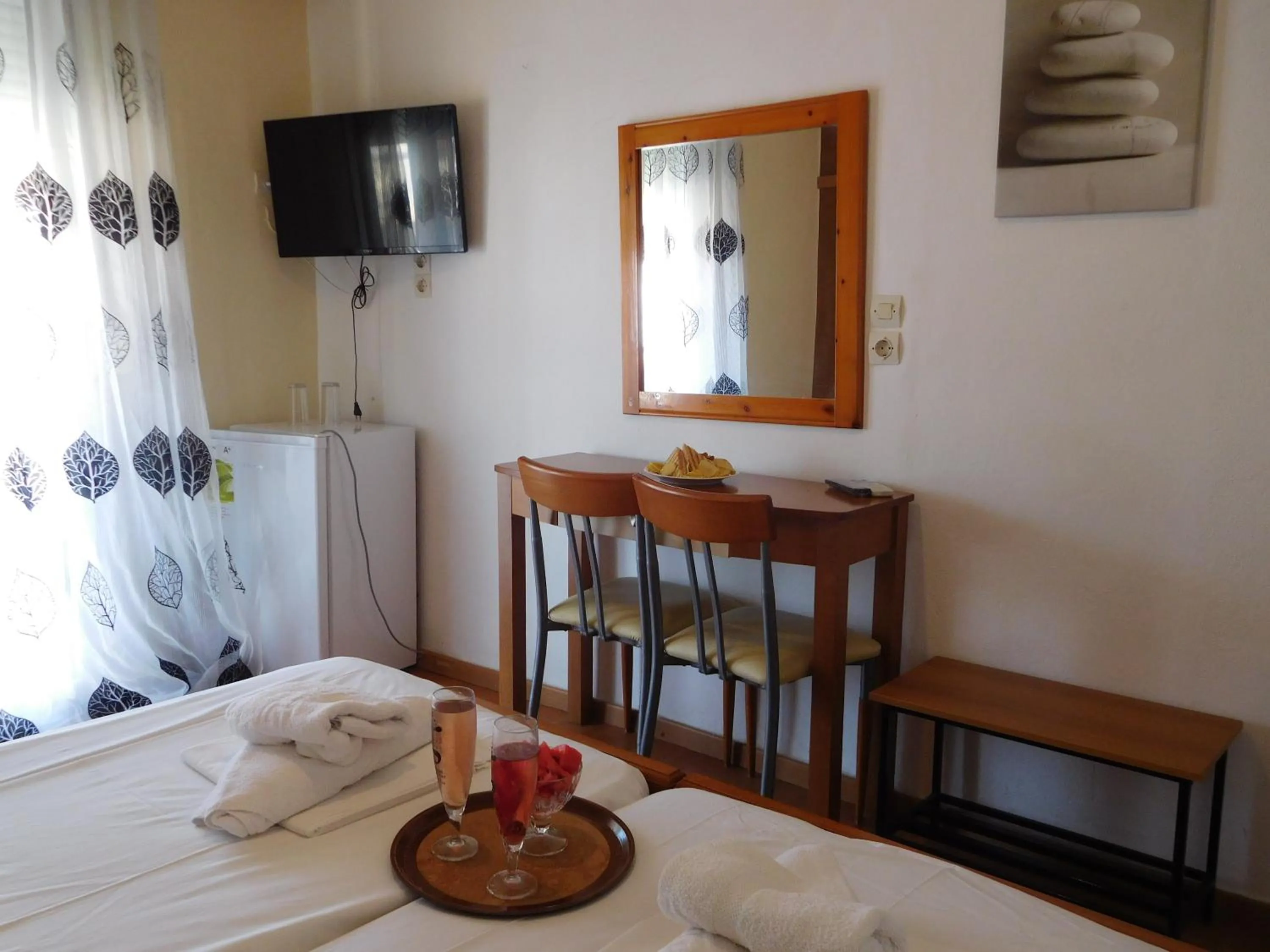 Decorative detail, Bed in Efstratios Hotel