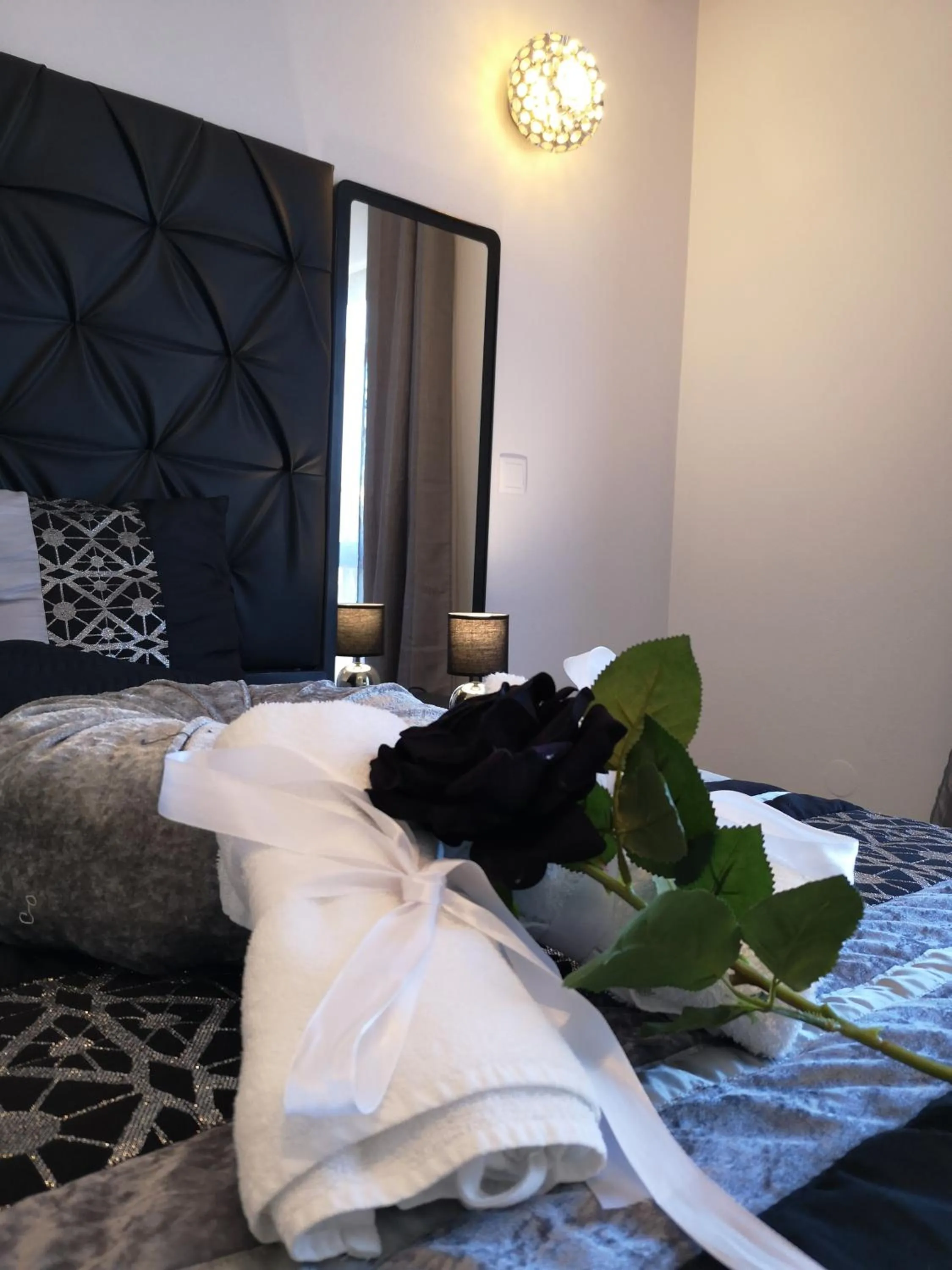 Bed in Sensations Guesthouse