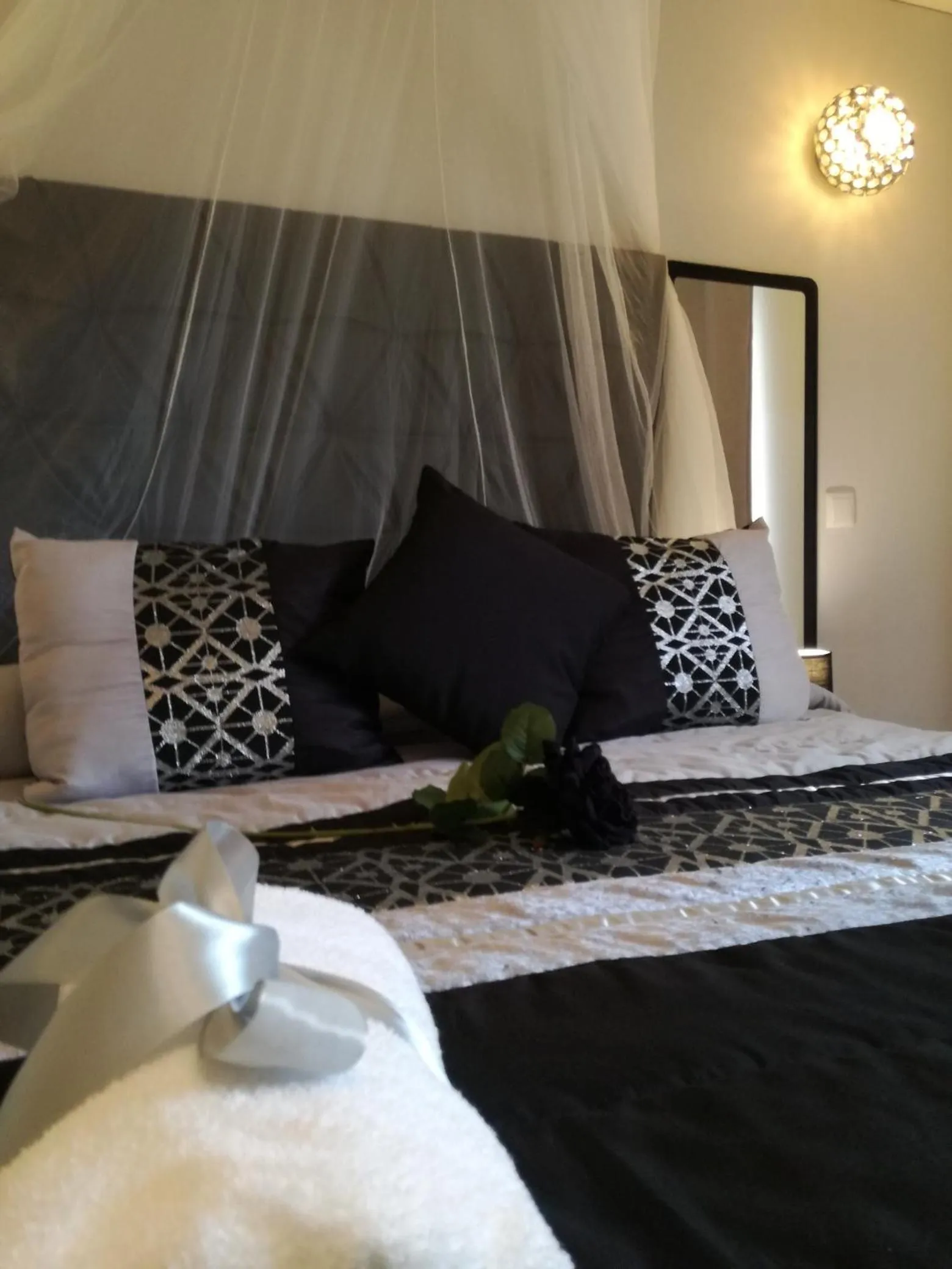 Bed in Sensations Guesthouse