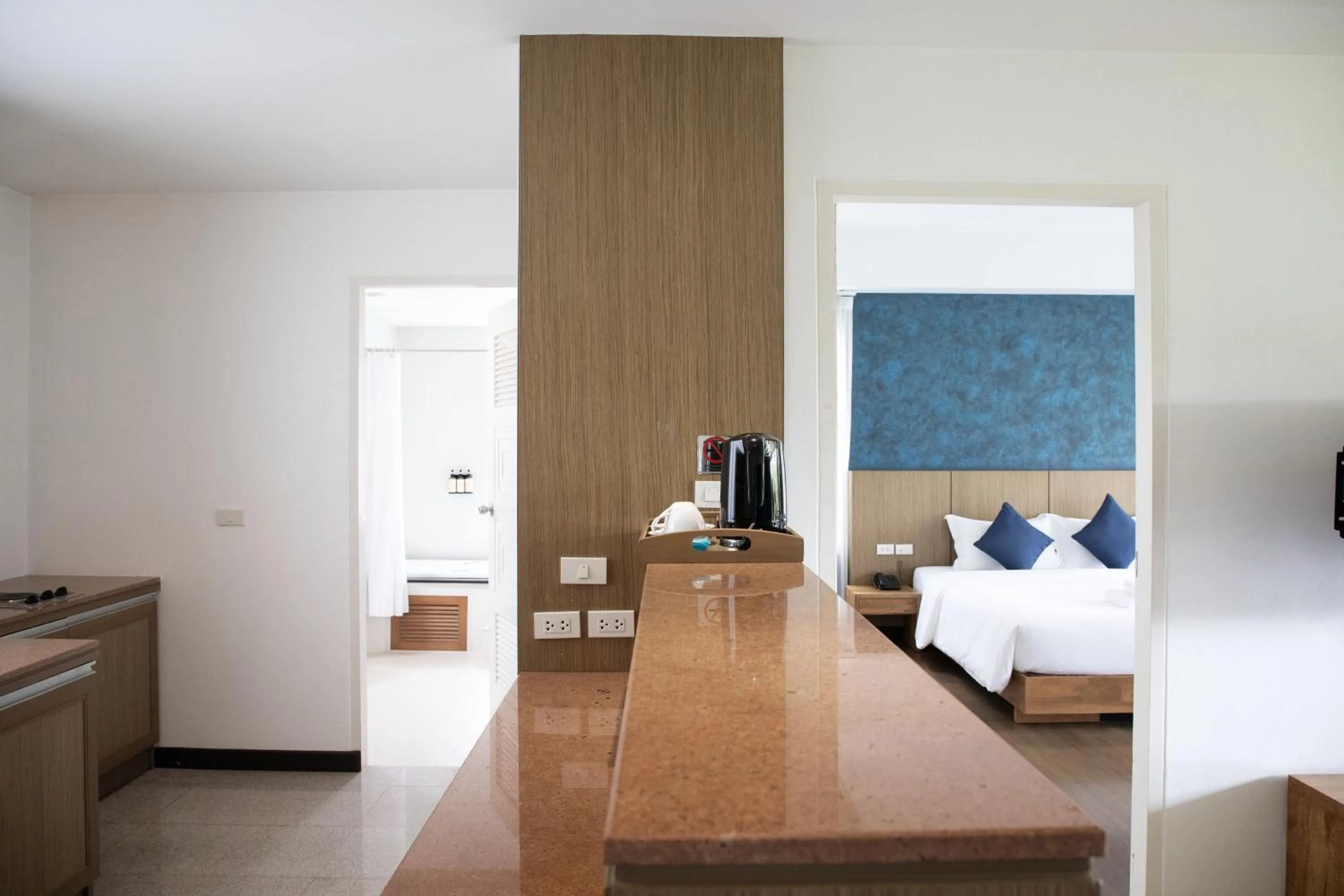 Bed in The Leela Resort & Spa Pattaya