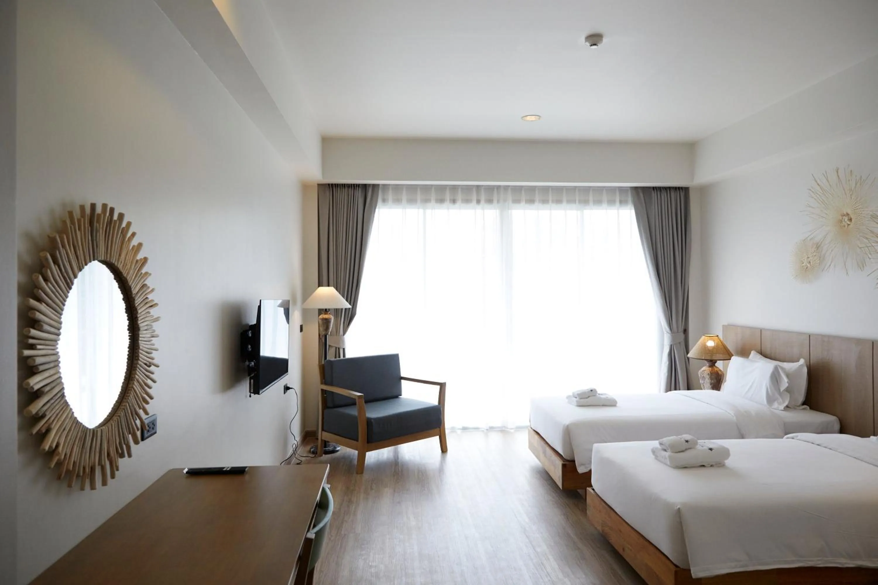 Bed in The Leela Resort & Spa Pattaya